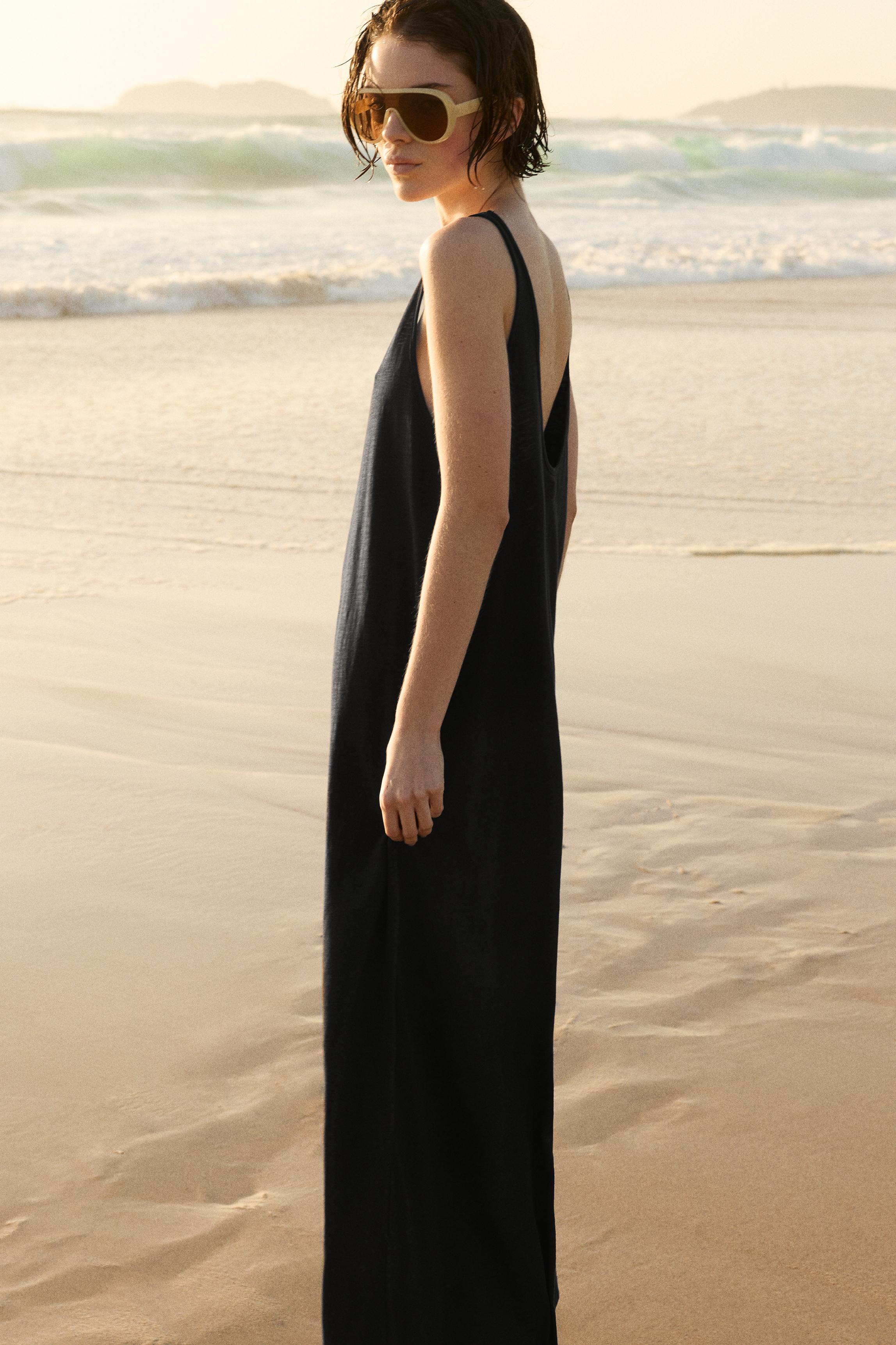 Strappy midi dress — Anthracite grey