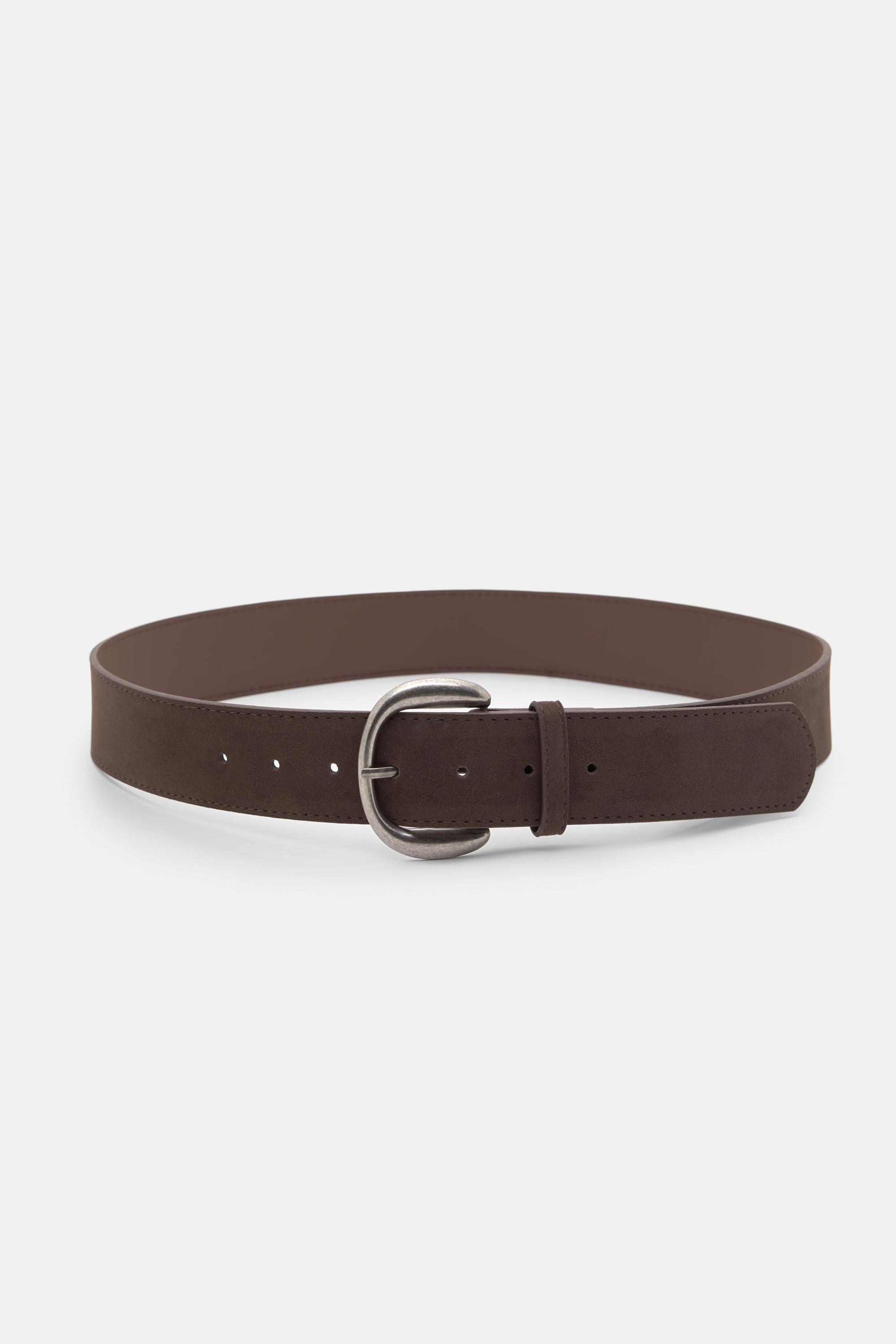 Faux suede belt — Brown