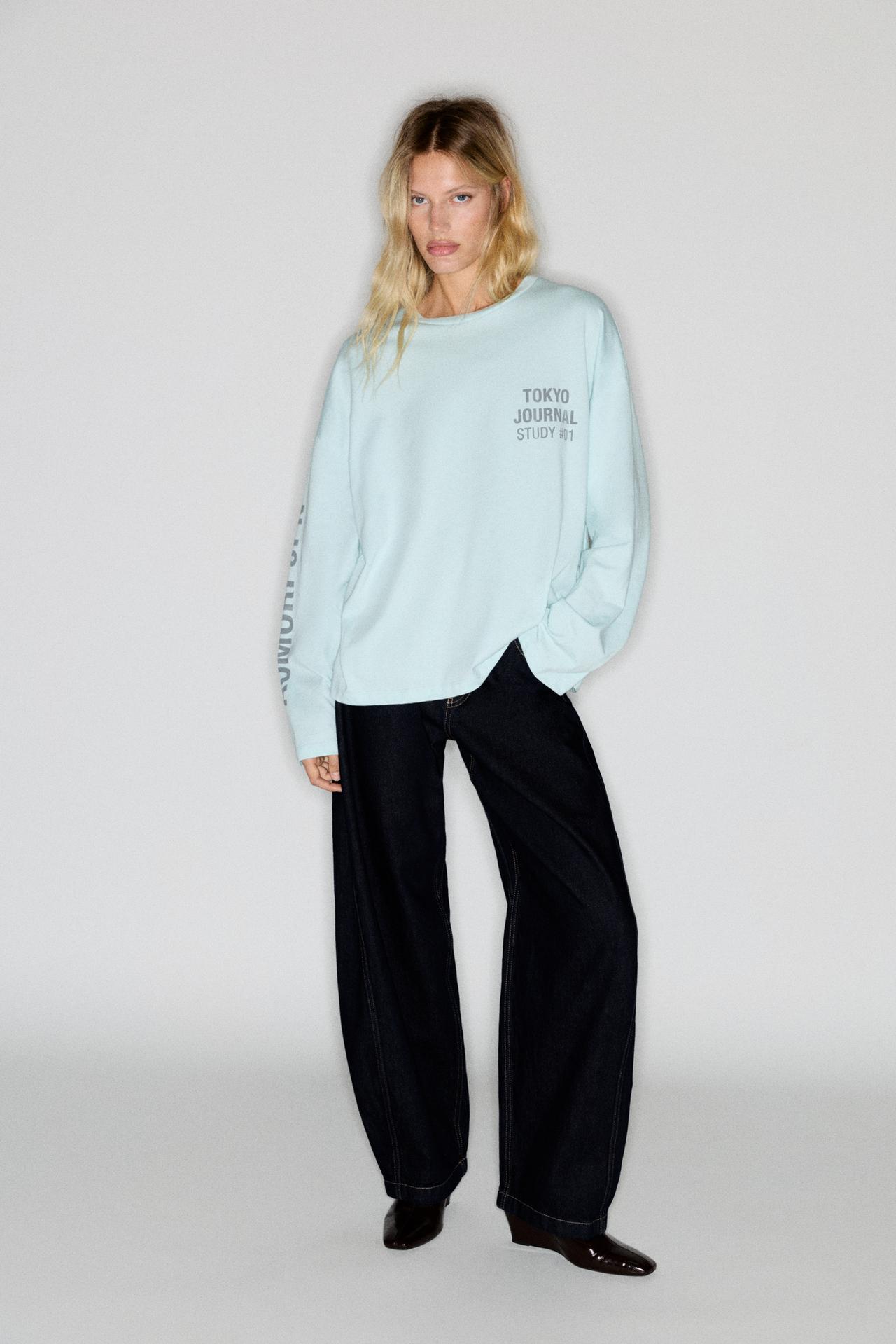 Oversize Tokyo graphic T-shirt — Turquoise