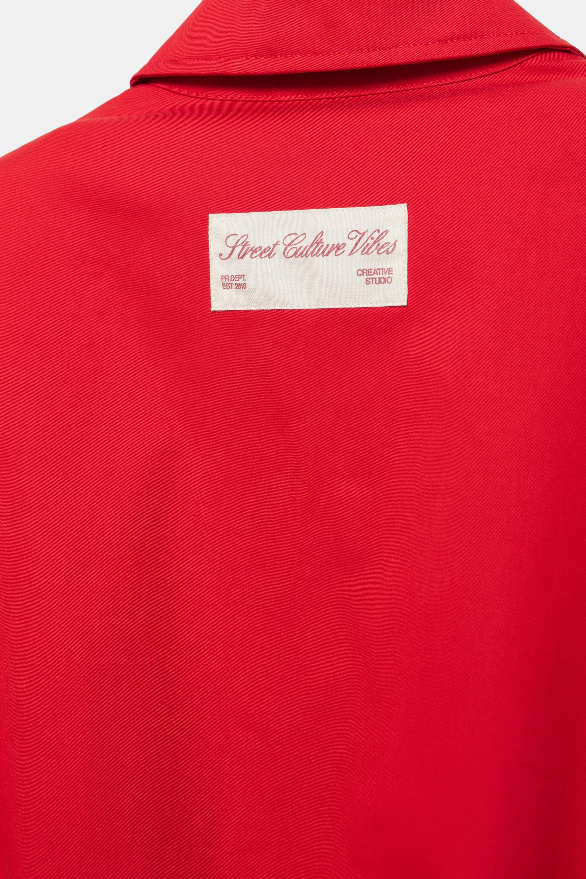 Nakışlı kırmızı ceket - Görsel 5