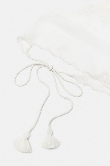 Embroidered neckerchief — White 2