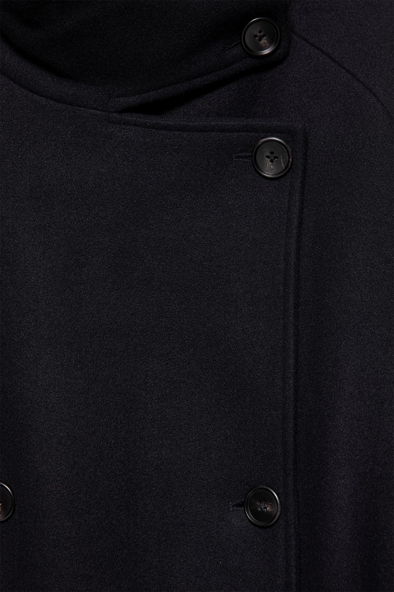 High neck belted coat — Navy