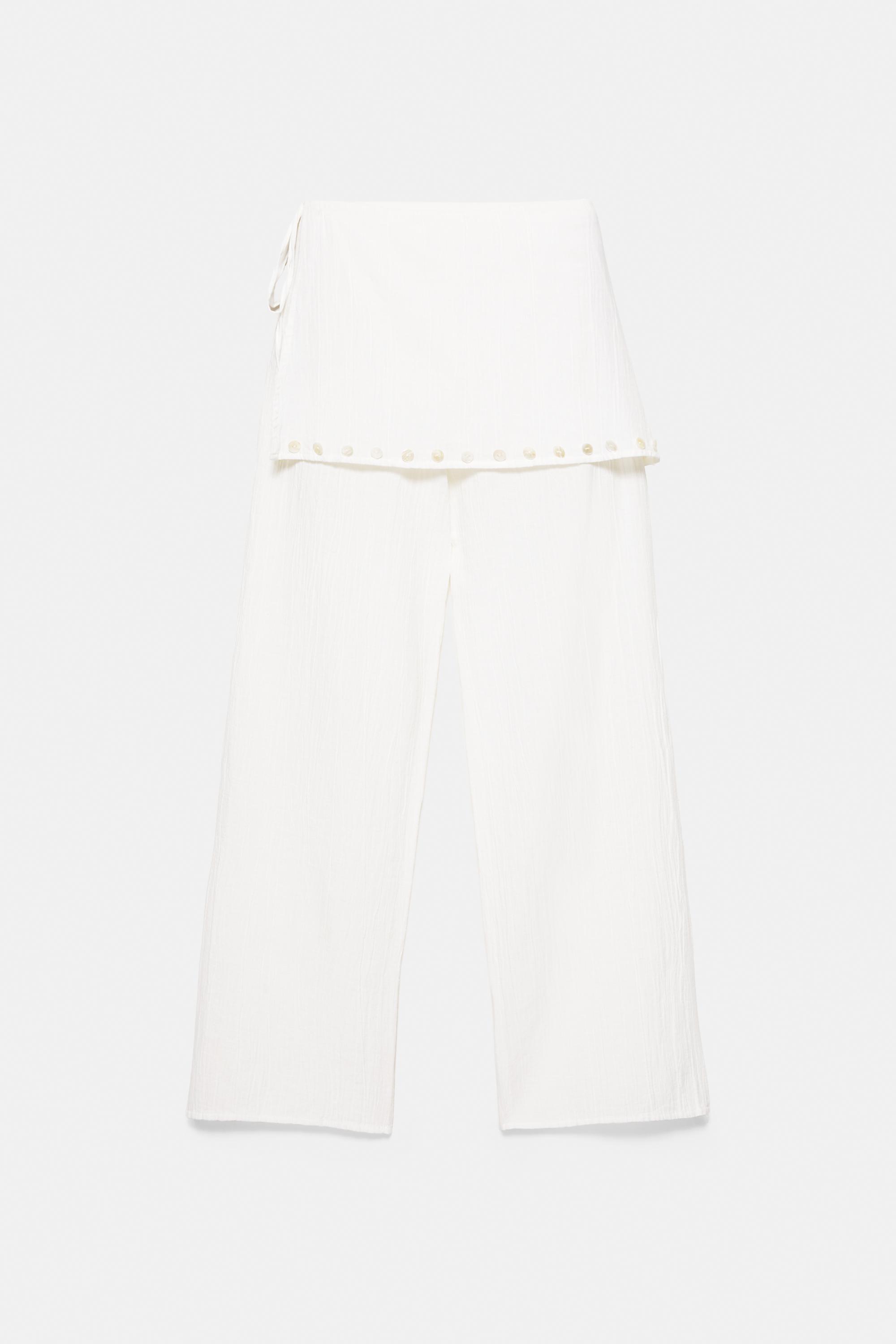 Flowy sarong trousers — Vanilla