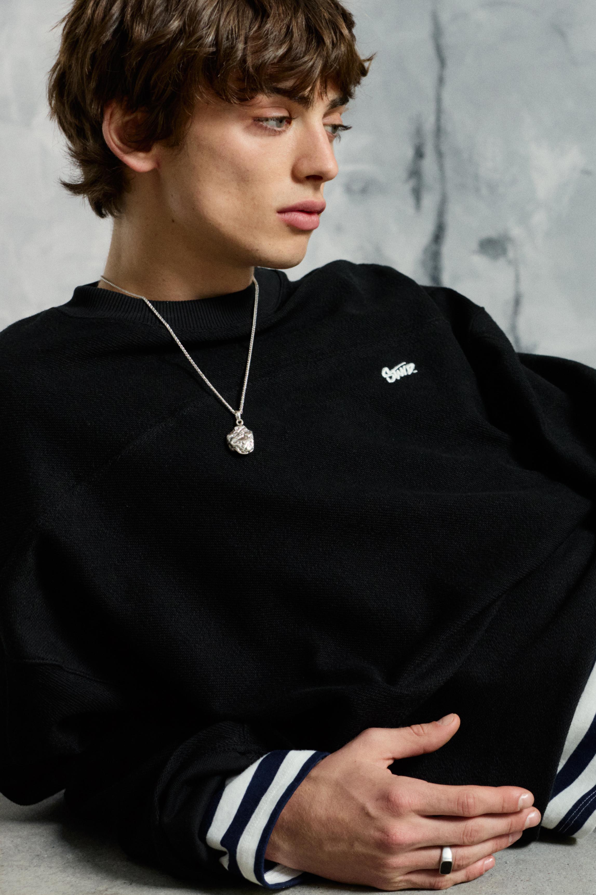 STWD Round Neck Sweatshirt — Black