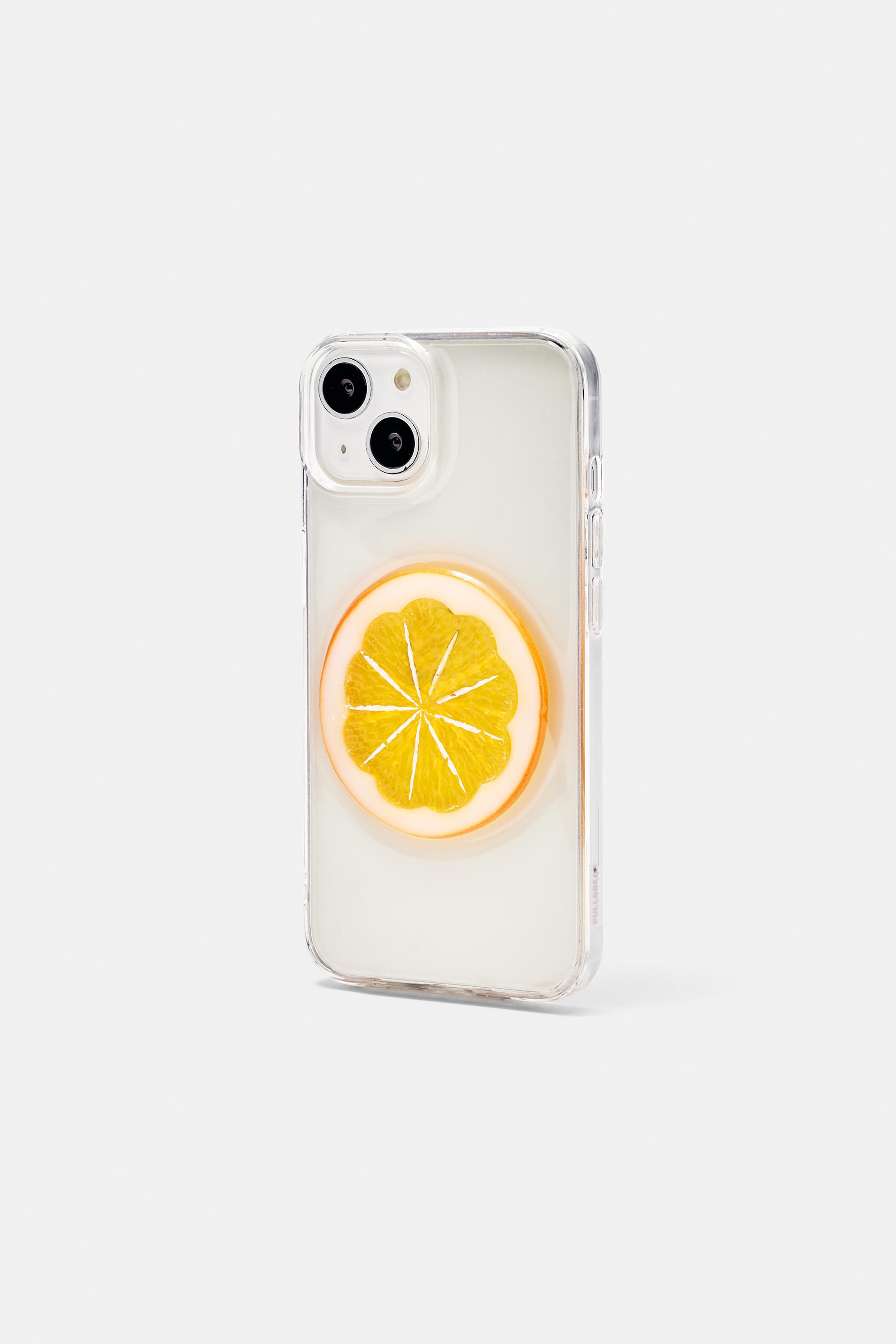 Transparent fruit iPhone case — Orange