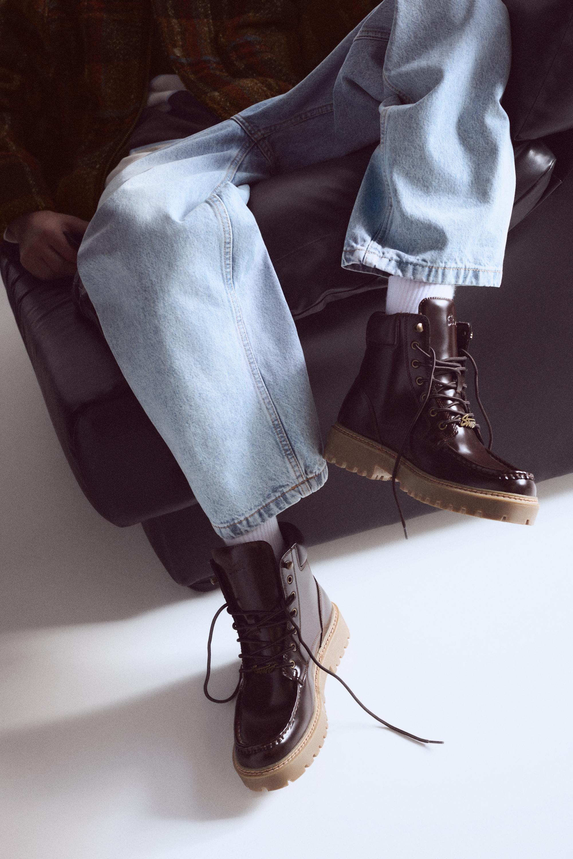 STWD lace-up boots — Brown