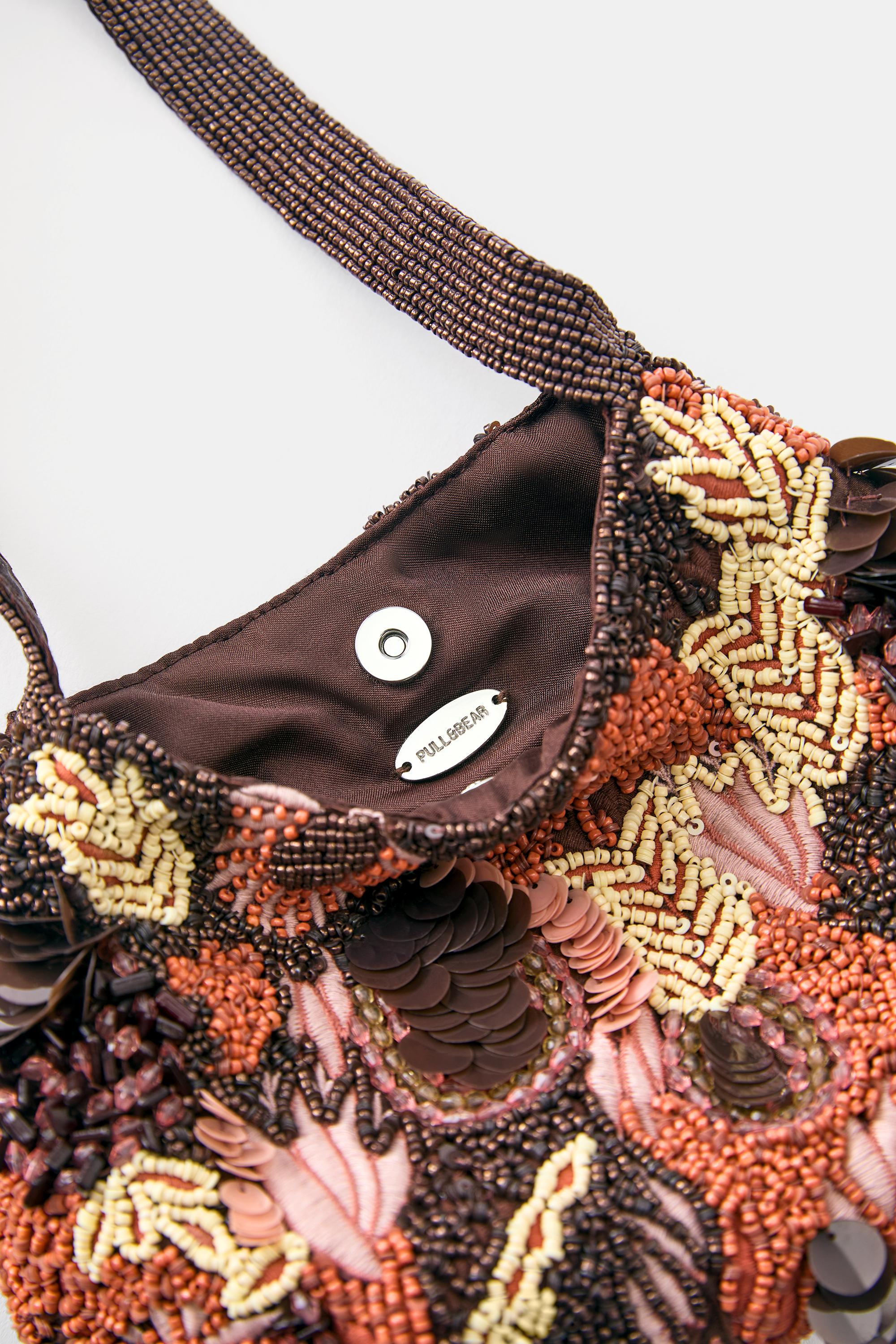 Beaded shoulder bag — Orange