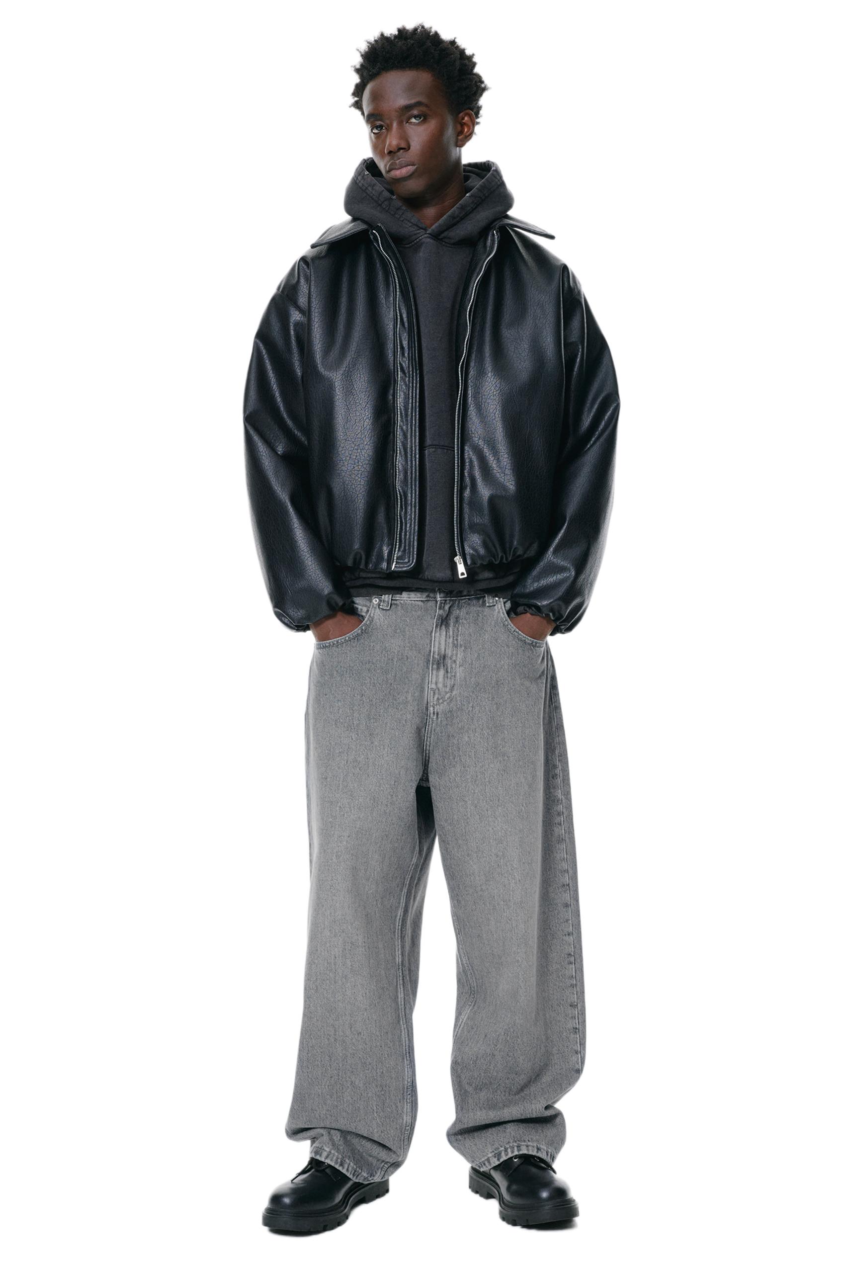 Relaxed fit baggy jeans — Pale grey