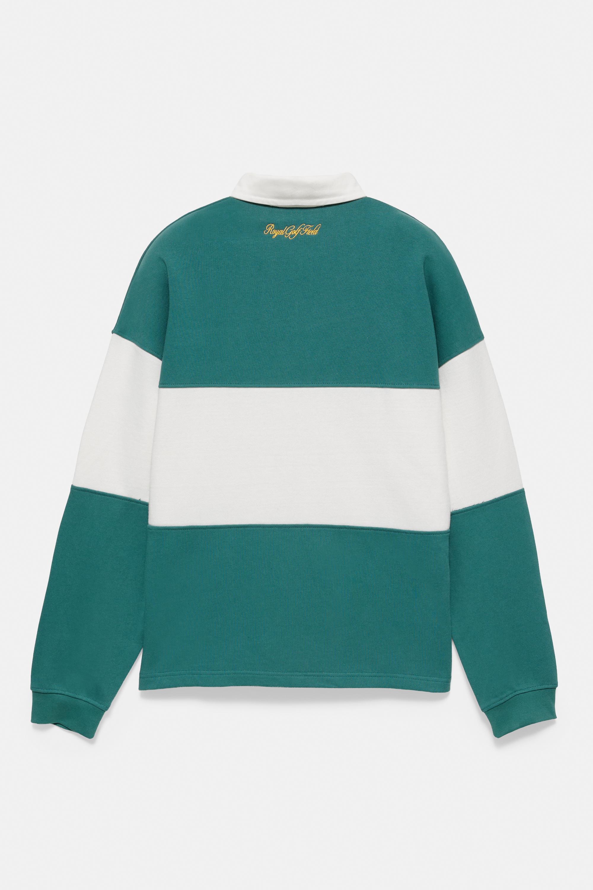 Long sleeve Newport Sport Club polo shirt — Off white