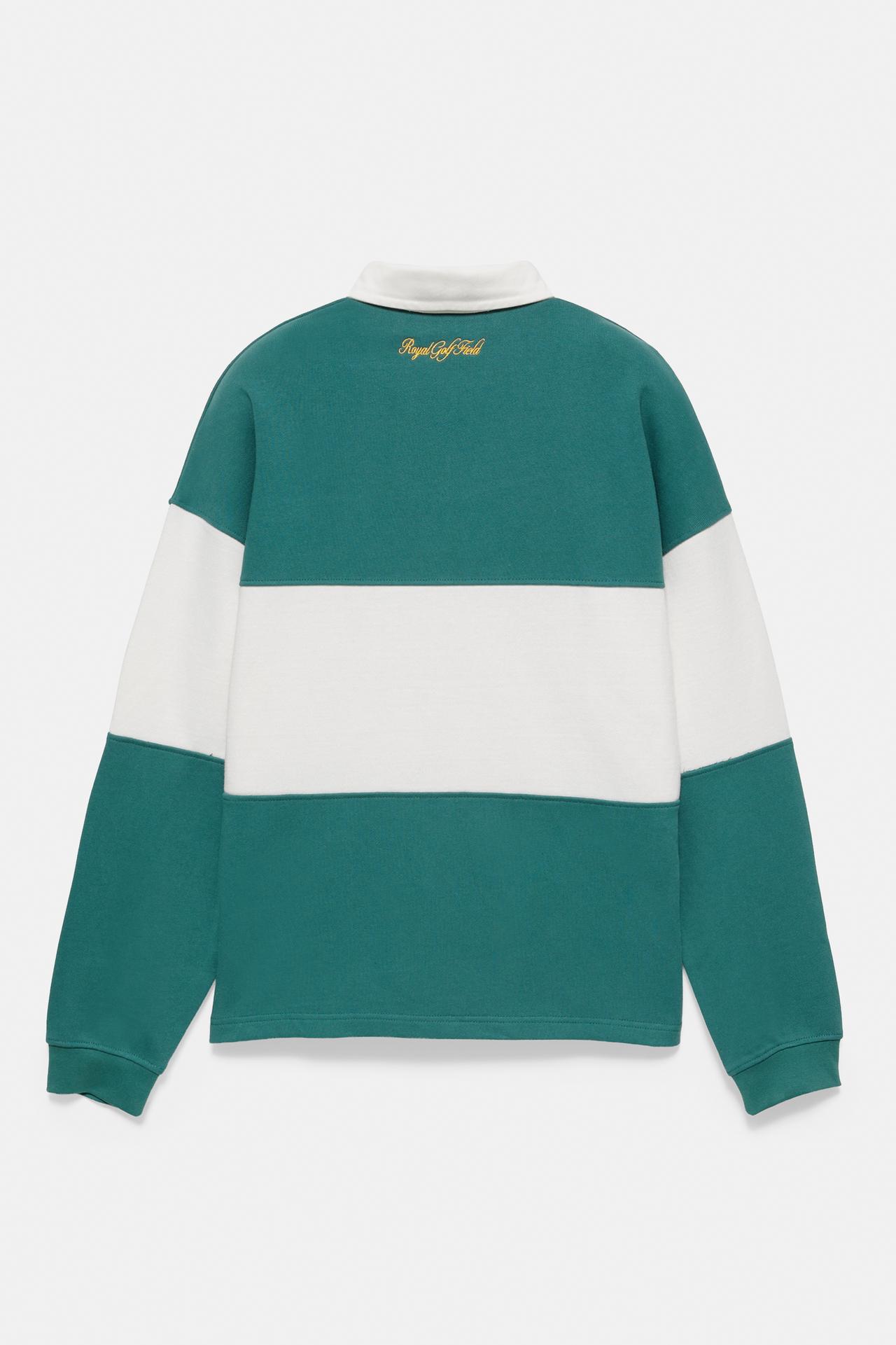 Long sleeve Newport Sport Club polo shirt — Off white