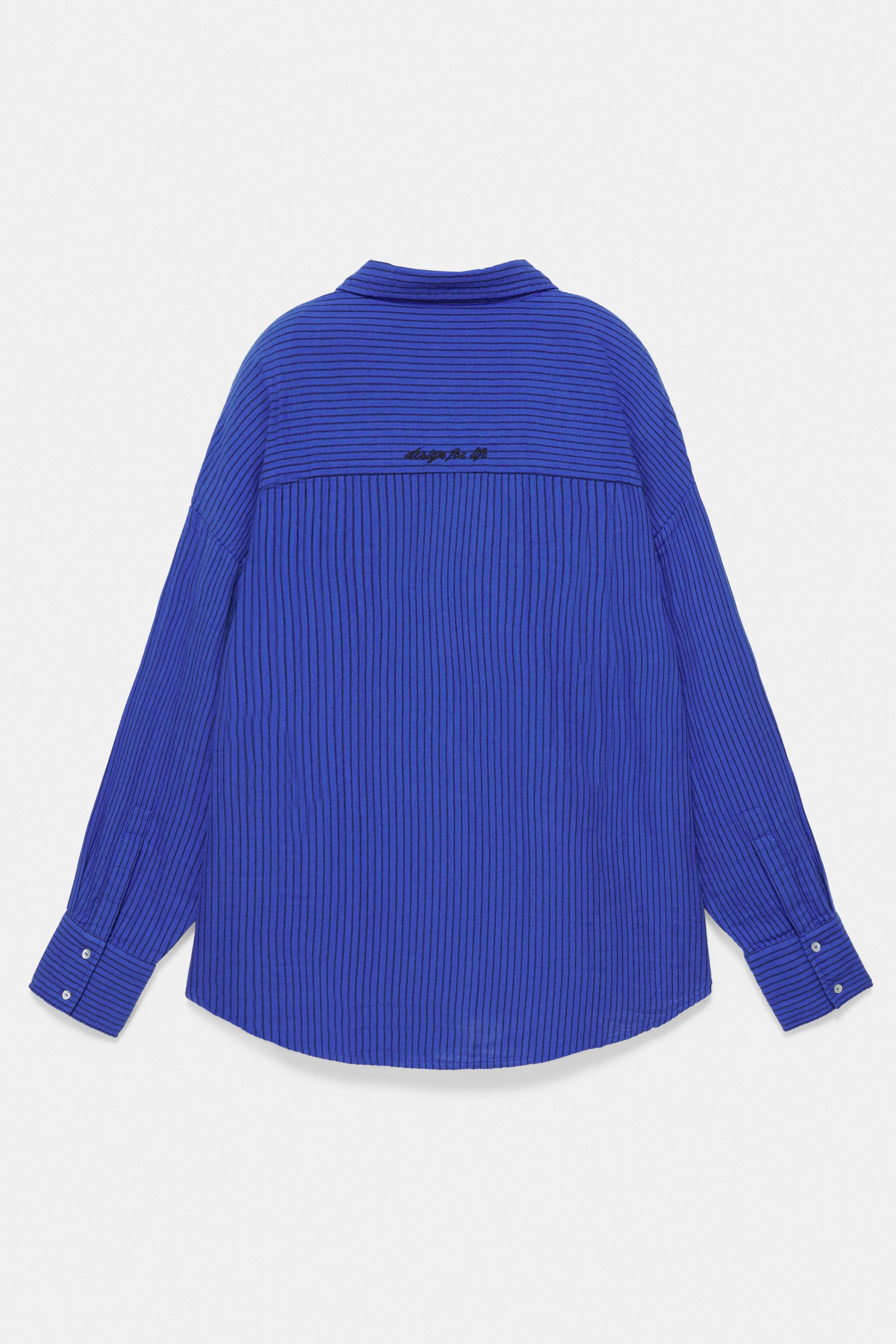 Striped rustic blue shirt — Indigo