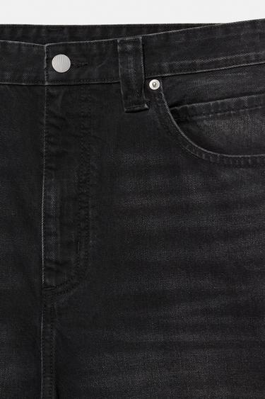 Skater denim Bermuda shorts — Faded black 9