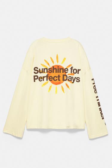 Oversize sun graphic T-shirt — Yellow 6