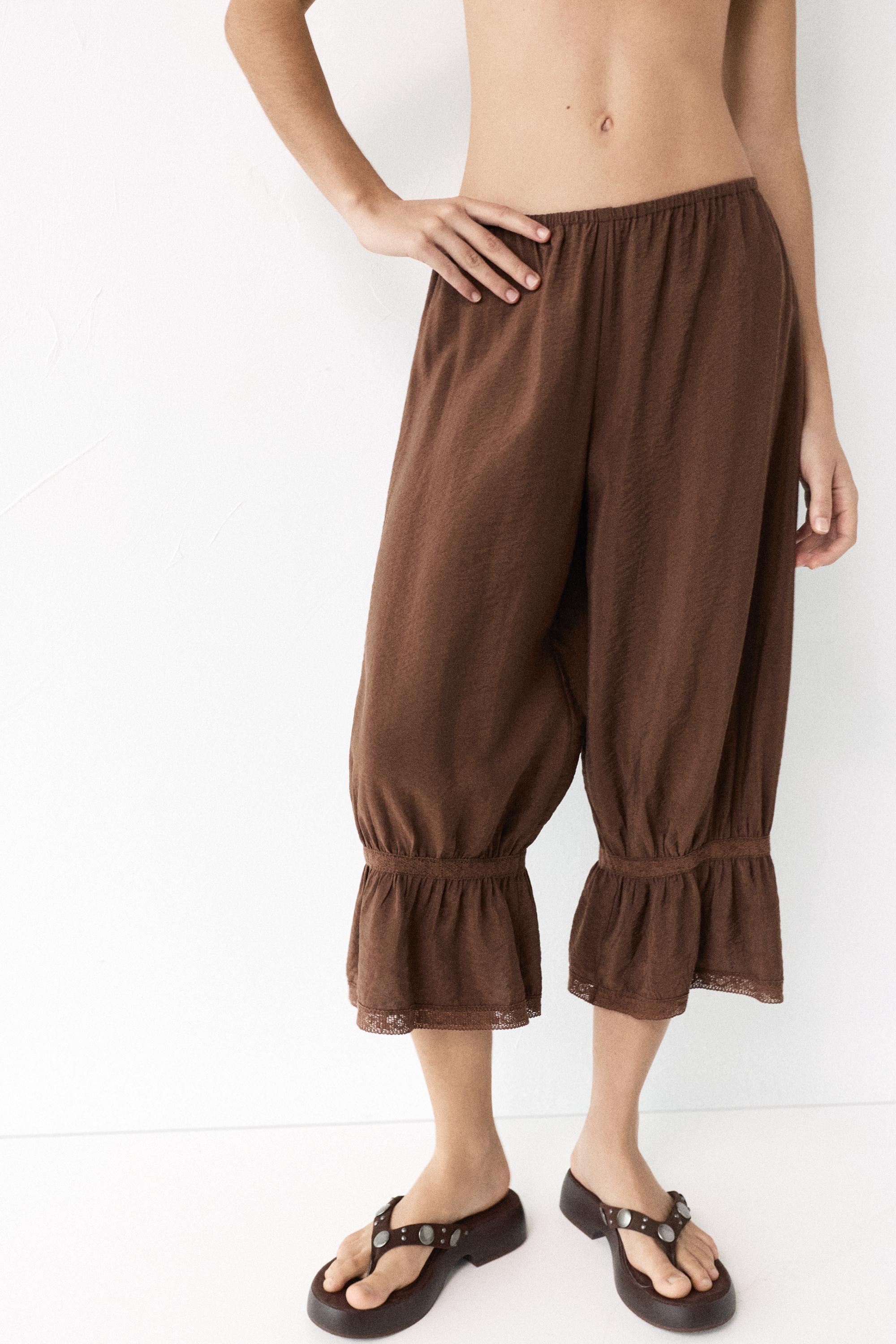 Brown bloomer trousers — Brown