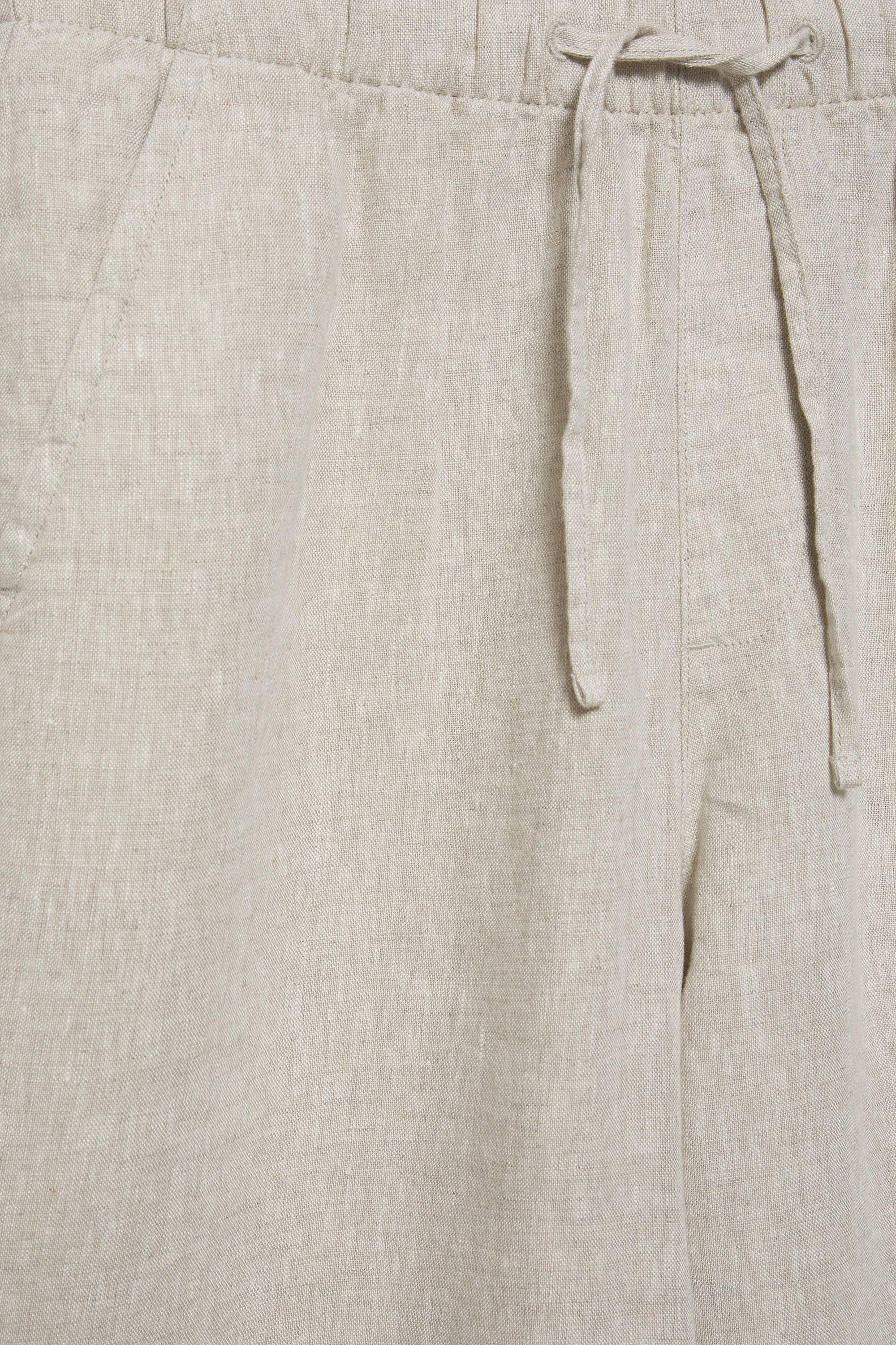 100% linen jogger trousers — Beige