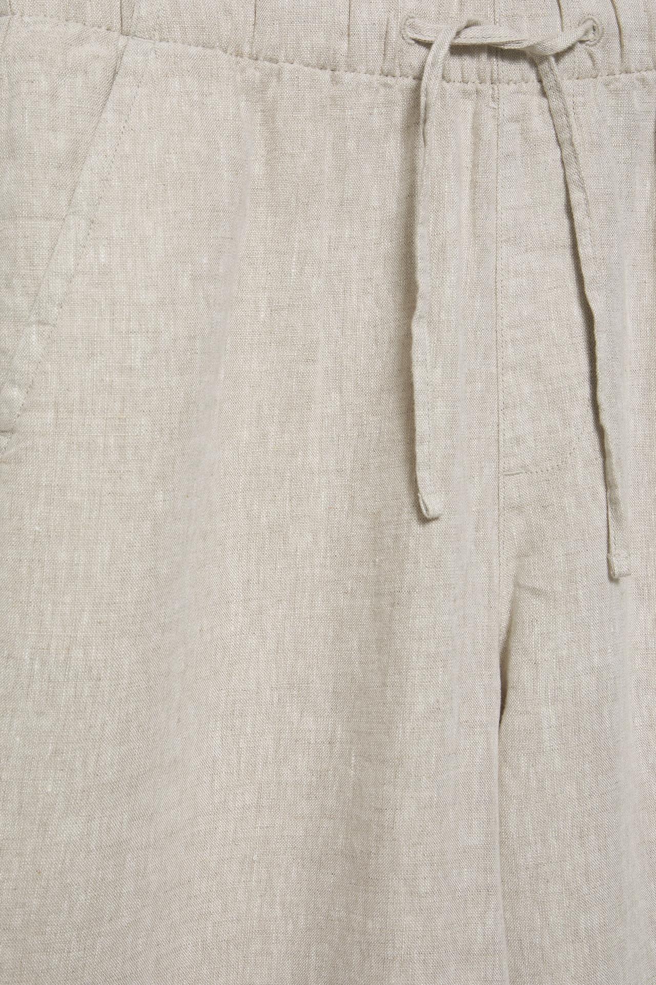 100% linen jogger trousers — Beige