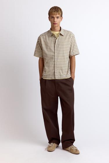Short sleeve check shirt — Vanilla 4