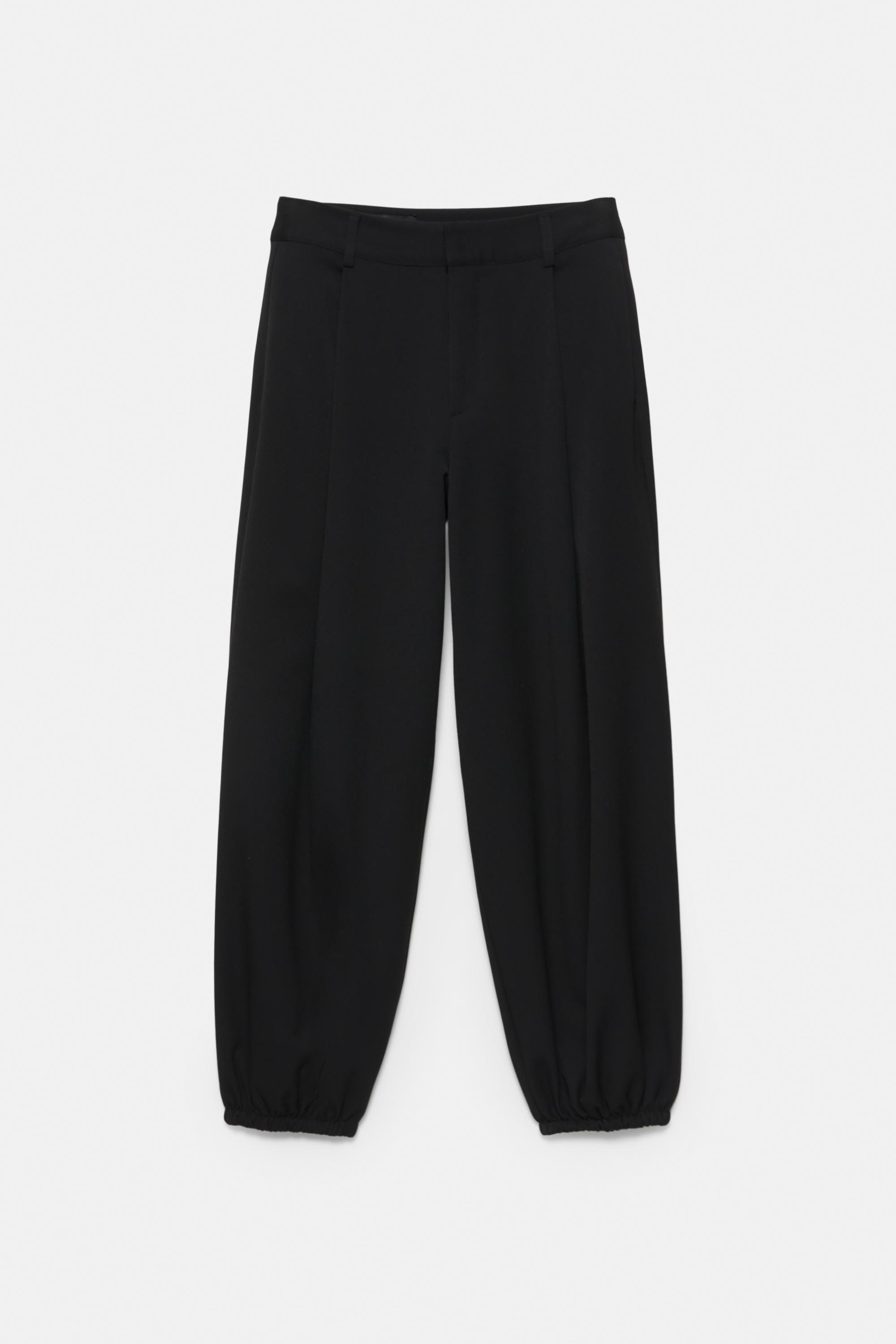 Darted sarouel trousers — Black