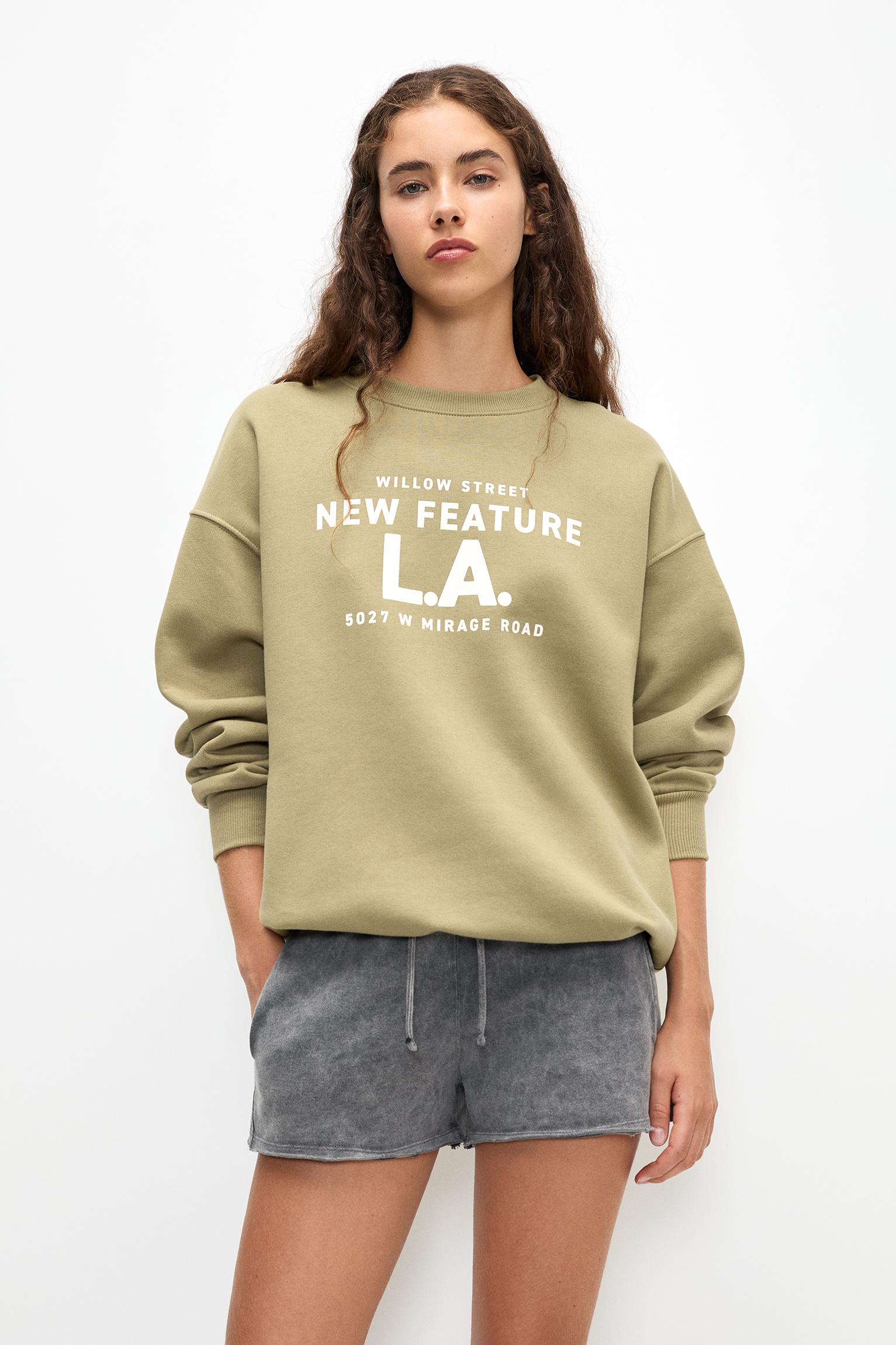 Sweat message oversize pull bear