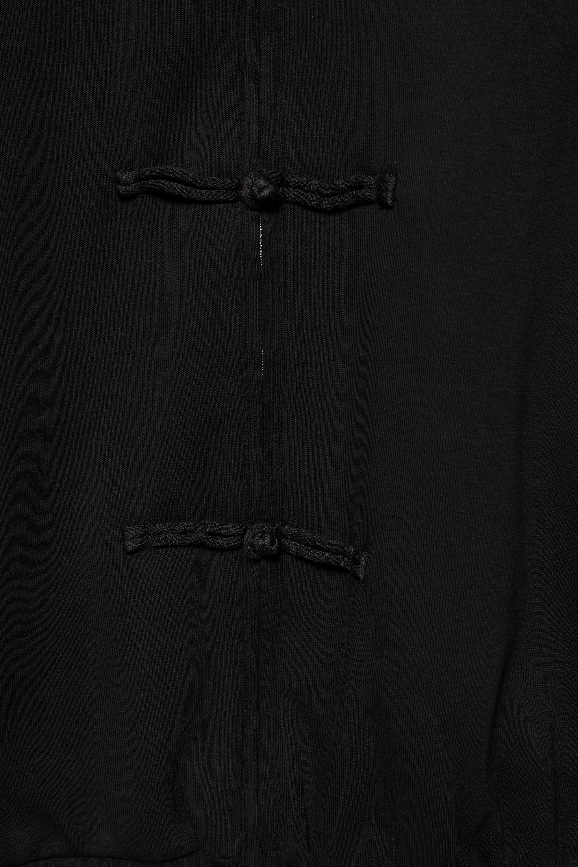 Zip-up sweatshirt with toggles — Black