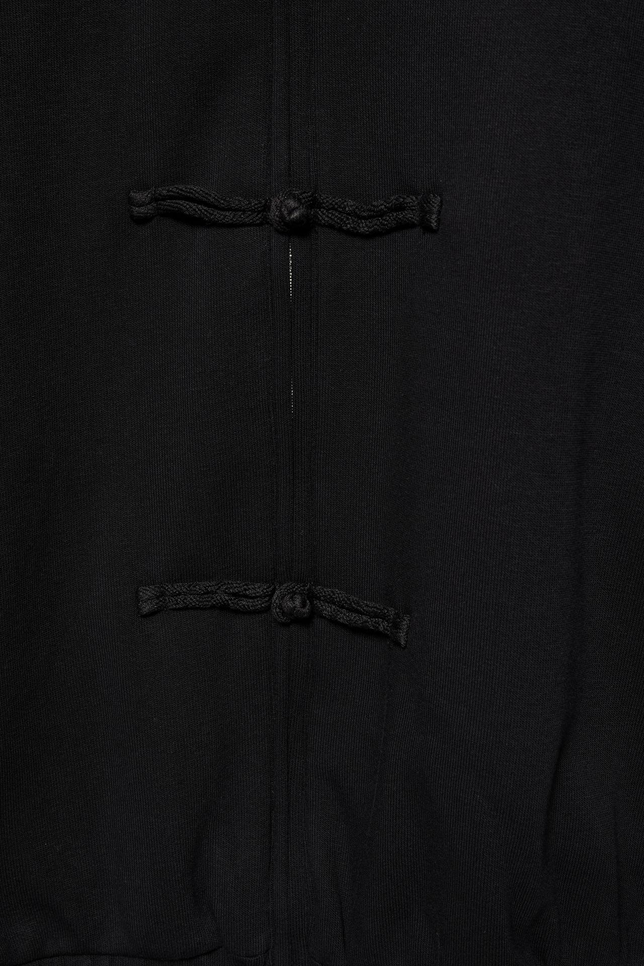 Zip-up sweatshirt with fireman clasp — Black