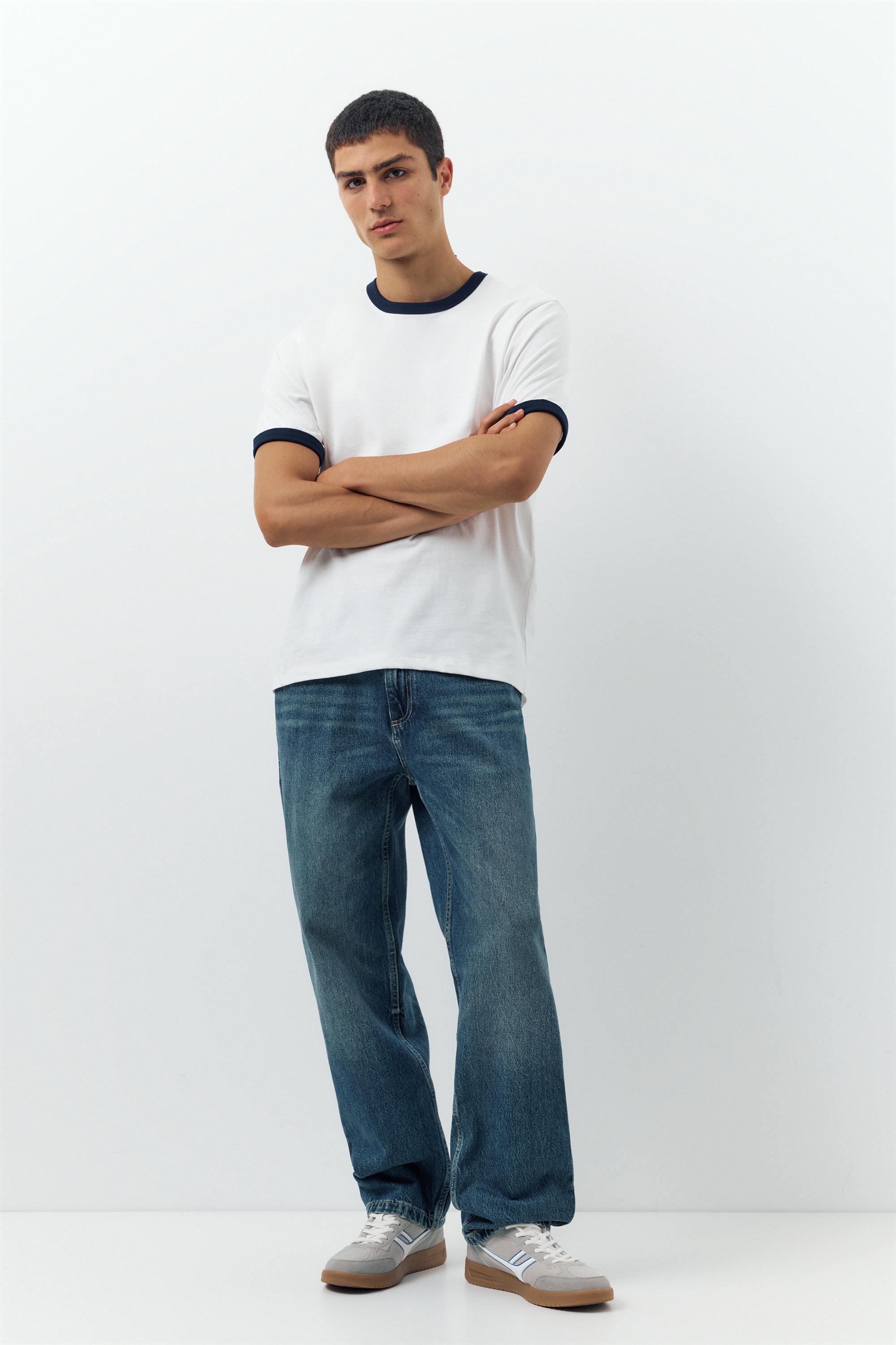 Straight-leg jeans — Dark blue