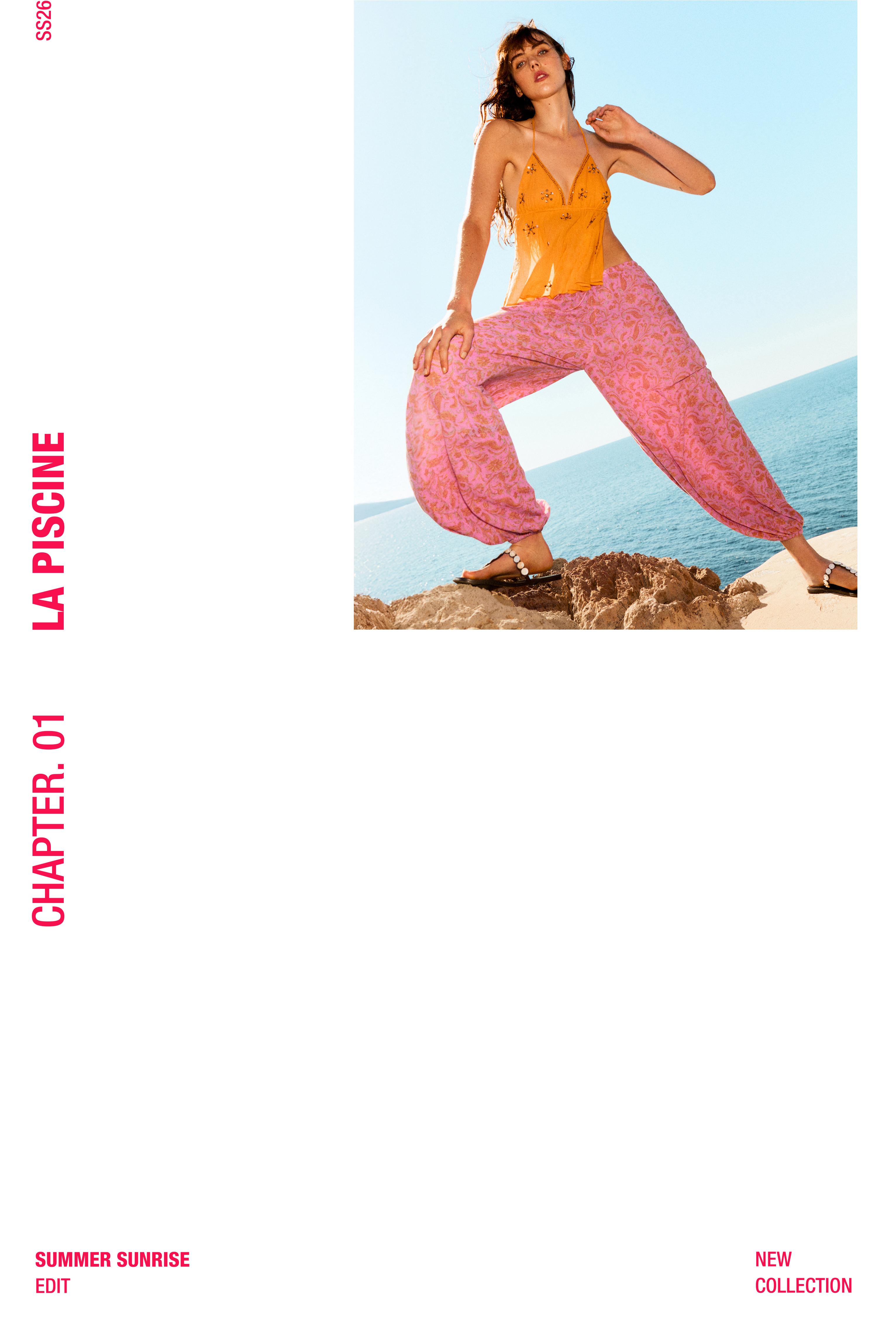Printed sarouel trousers — Pink