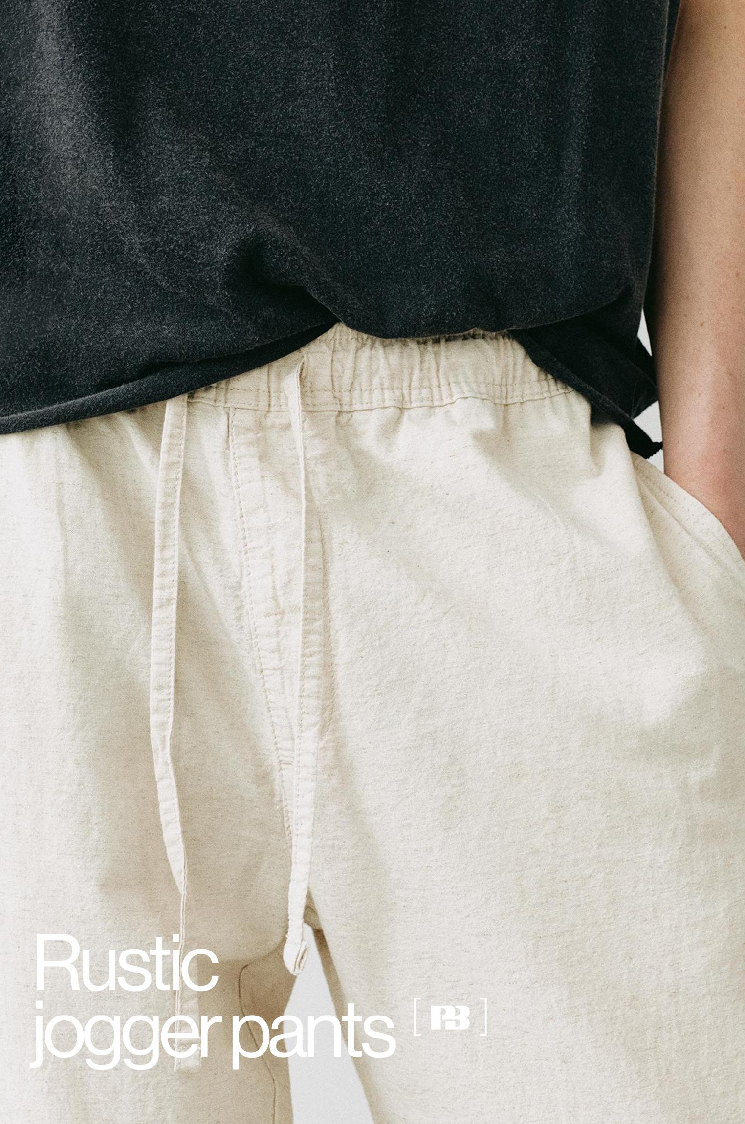 Rustic joggers — Beige