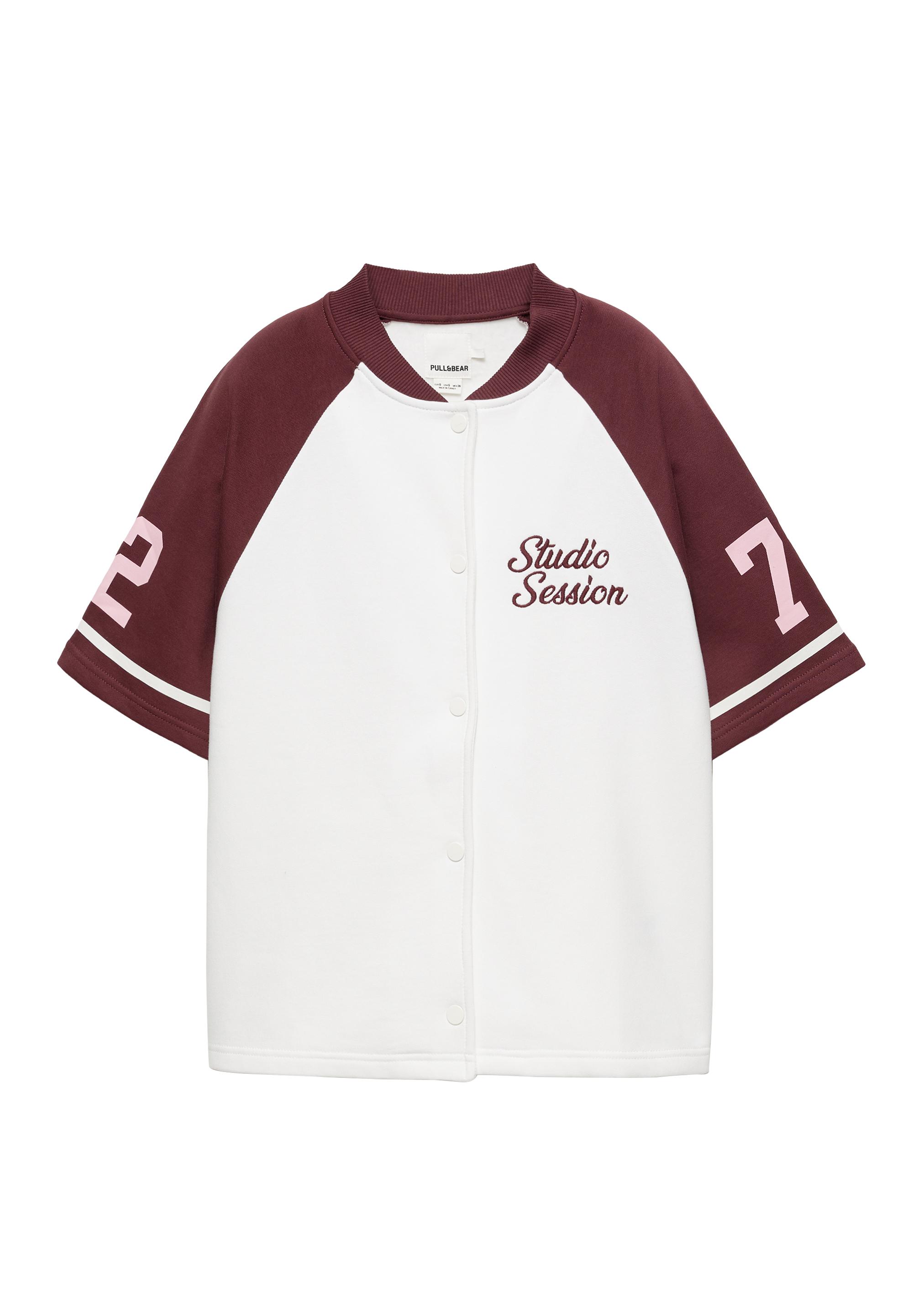Graphic baseball jacket — Ice