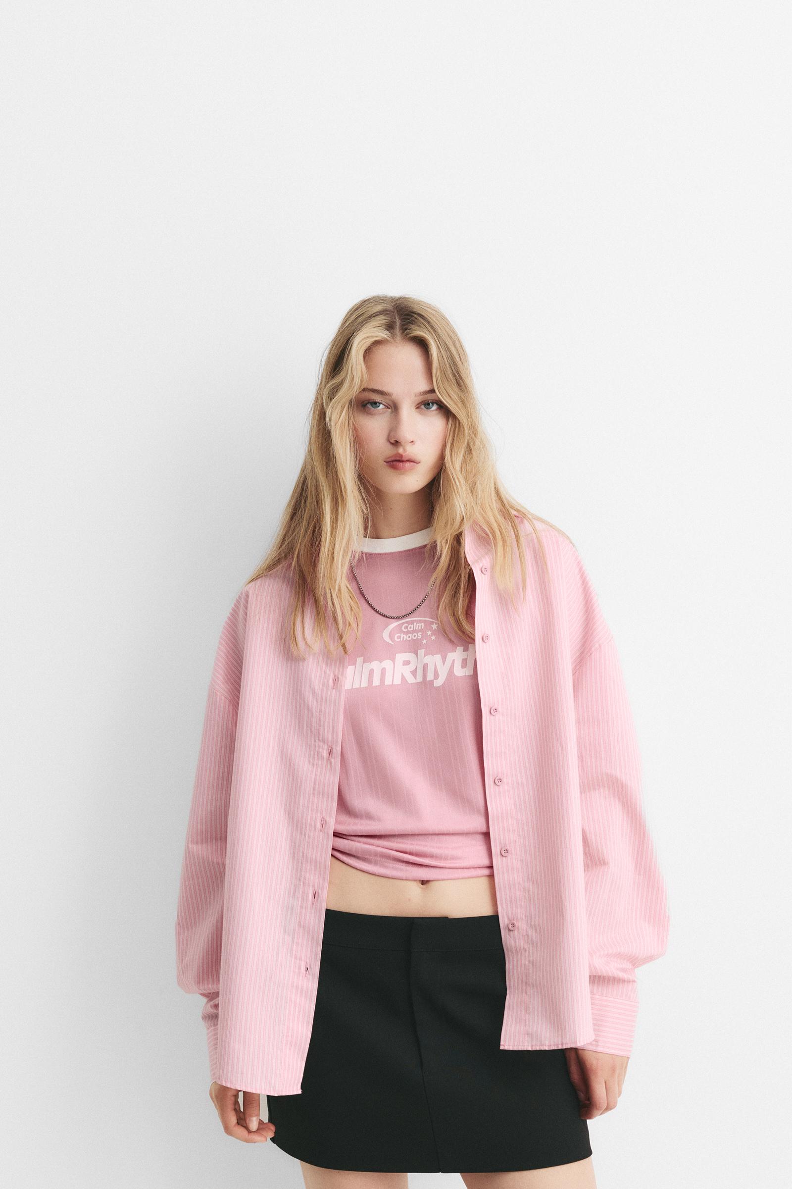 Popelinhemd Mit Streifen