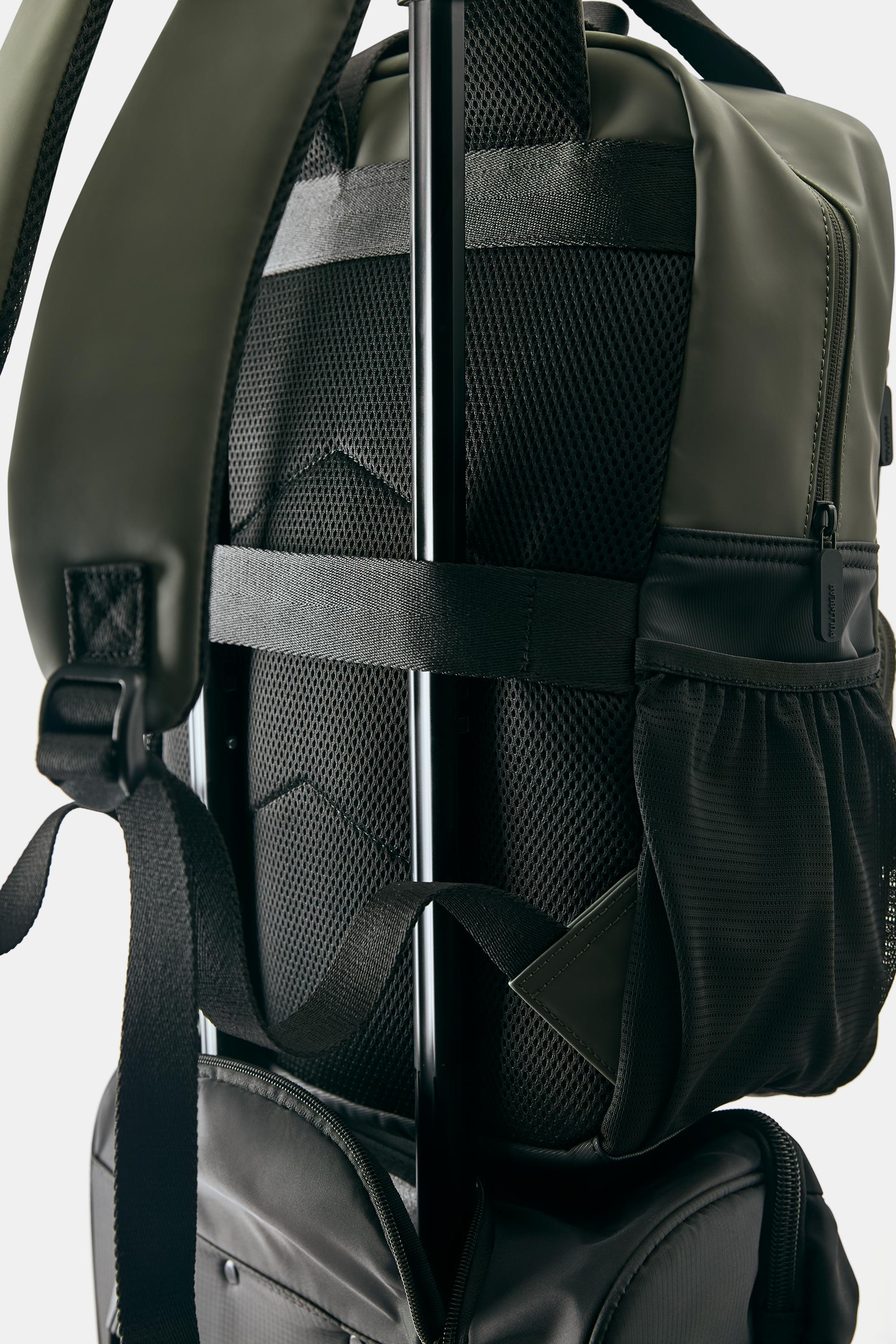 Rubberised backpack — Khaki