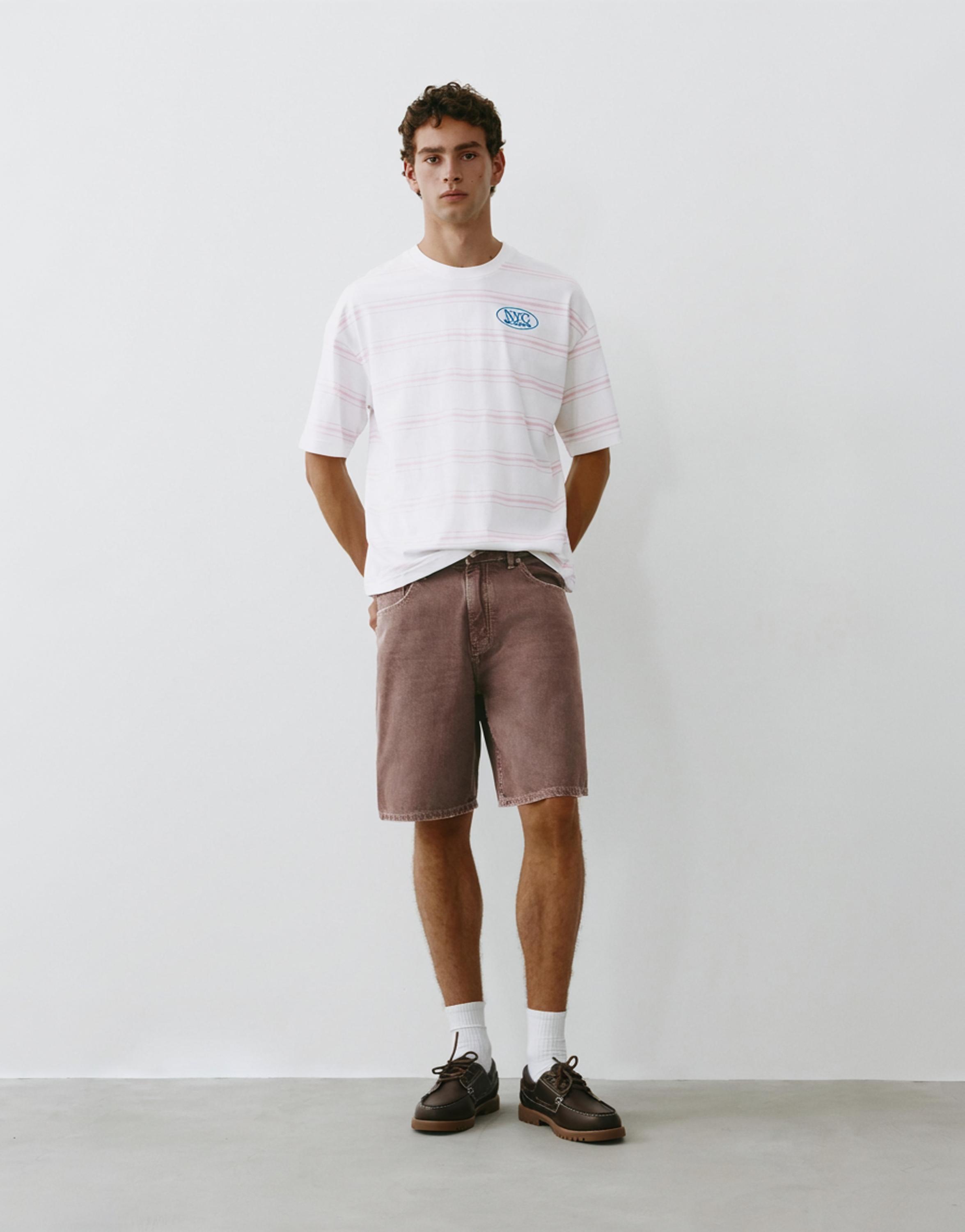 Standard denim Bermuda shorts — Brown