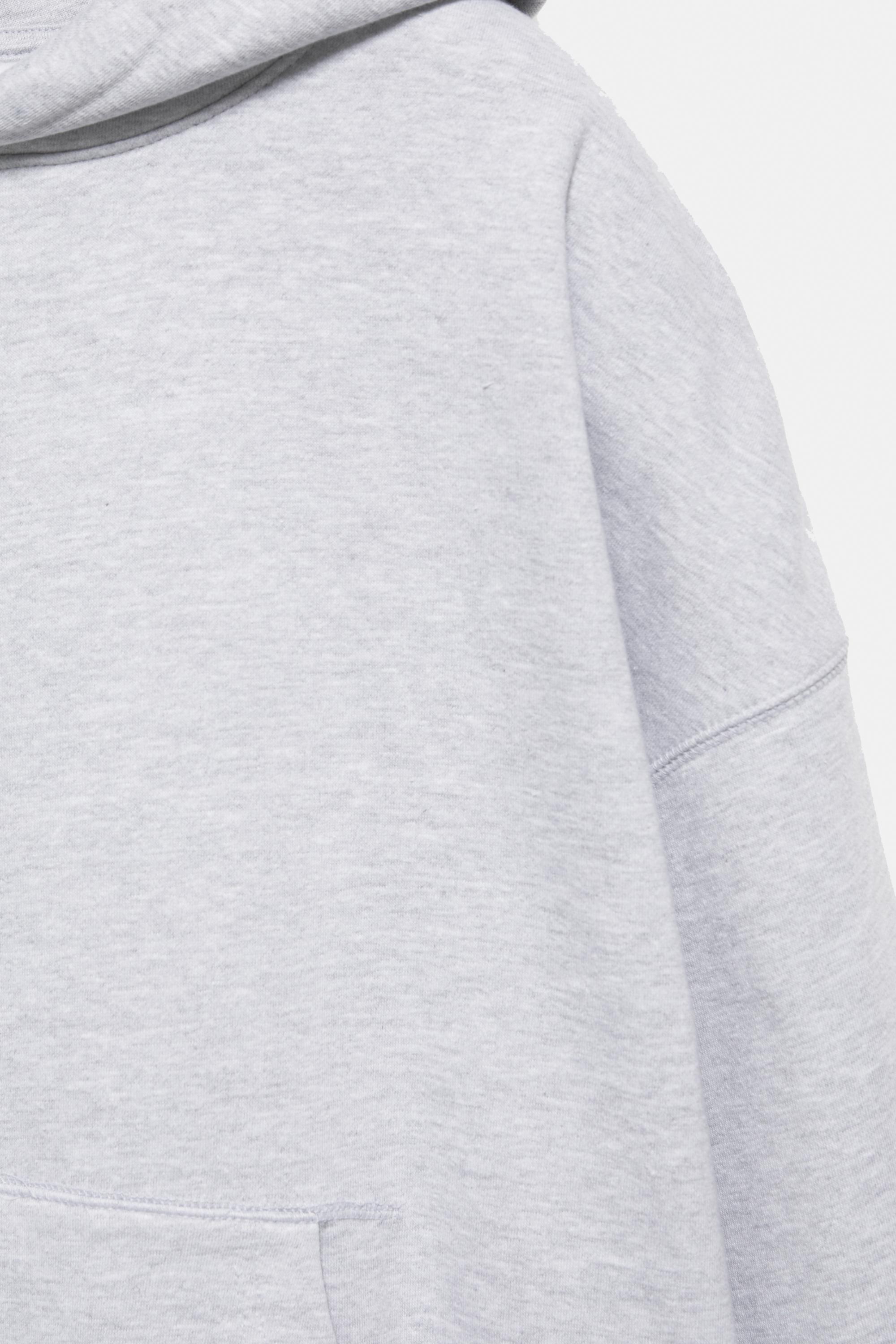 Boxy fit hoodie — Pale marl