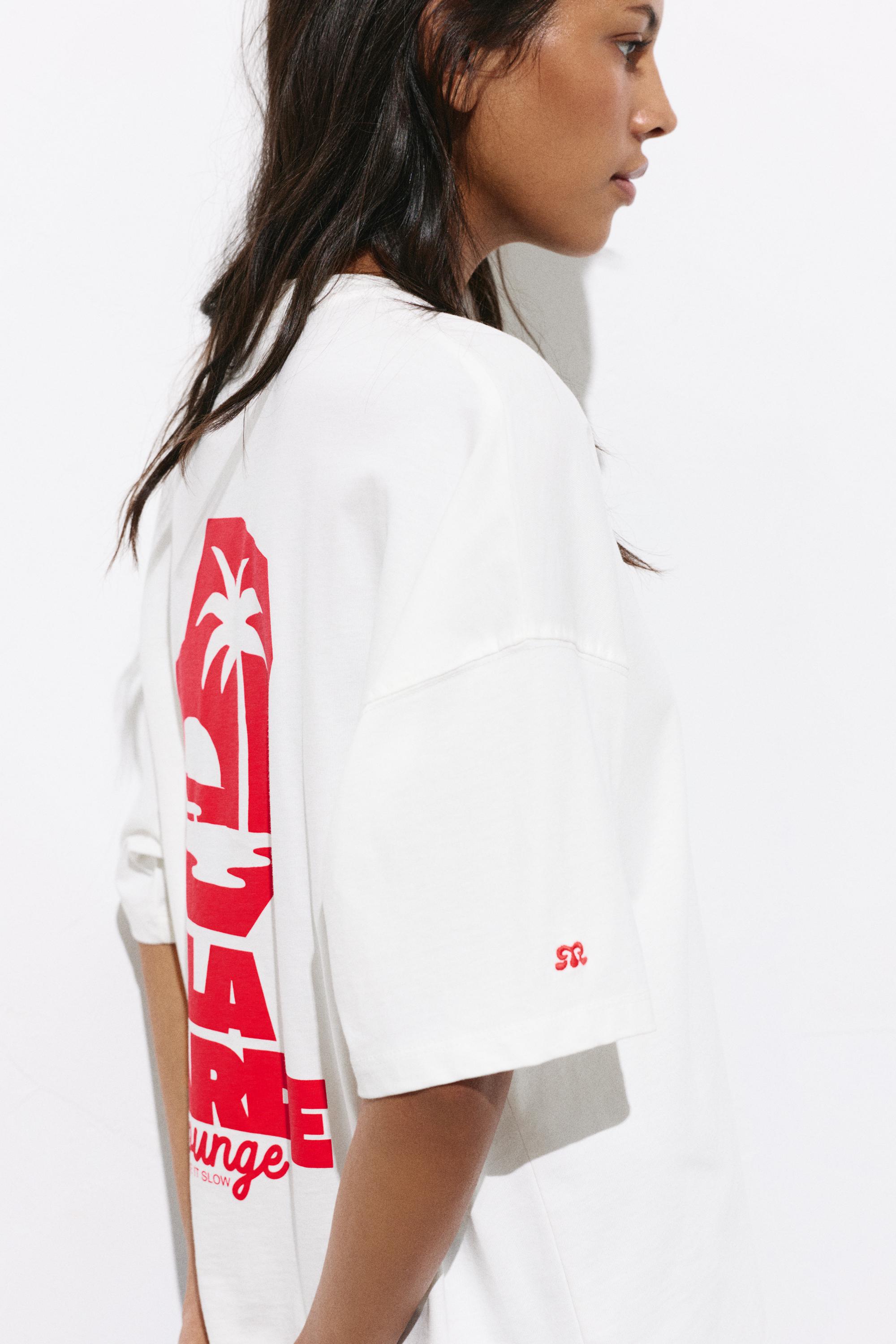 La Tarde graphic T-shirt — White