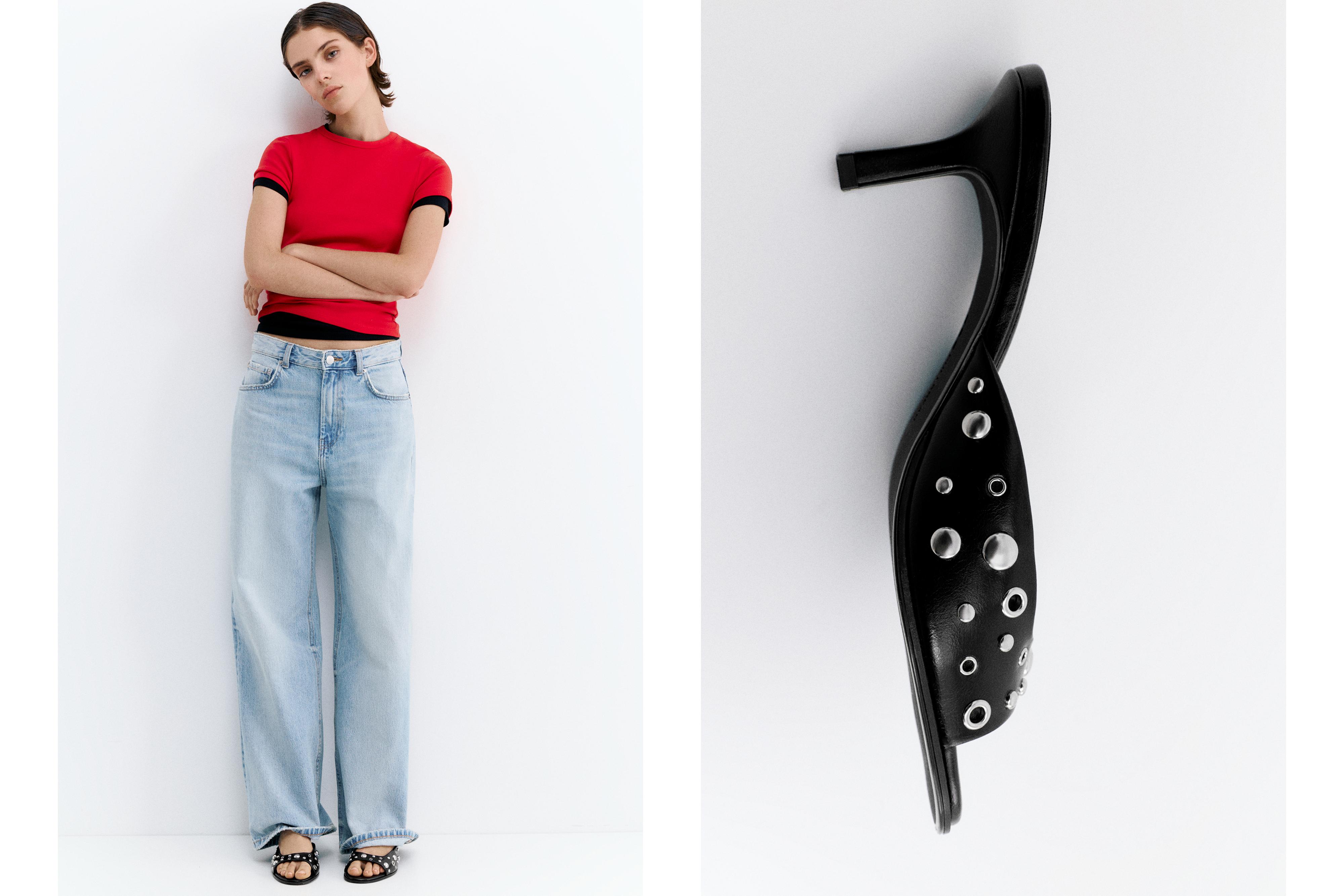 Zımbalı topuklu sandalet - Görsel 22