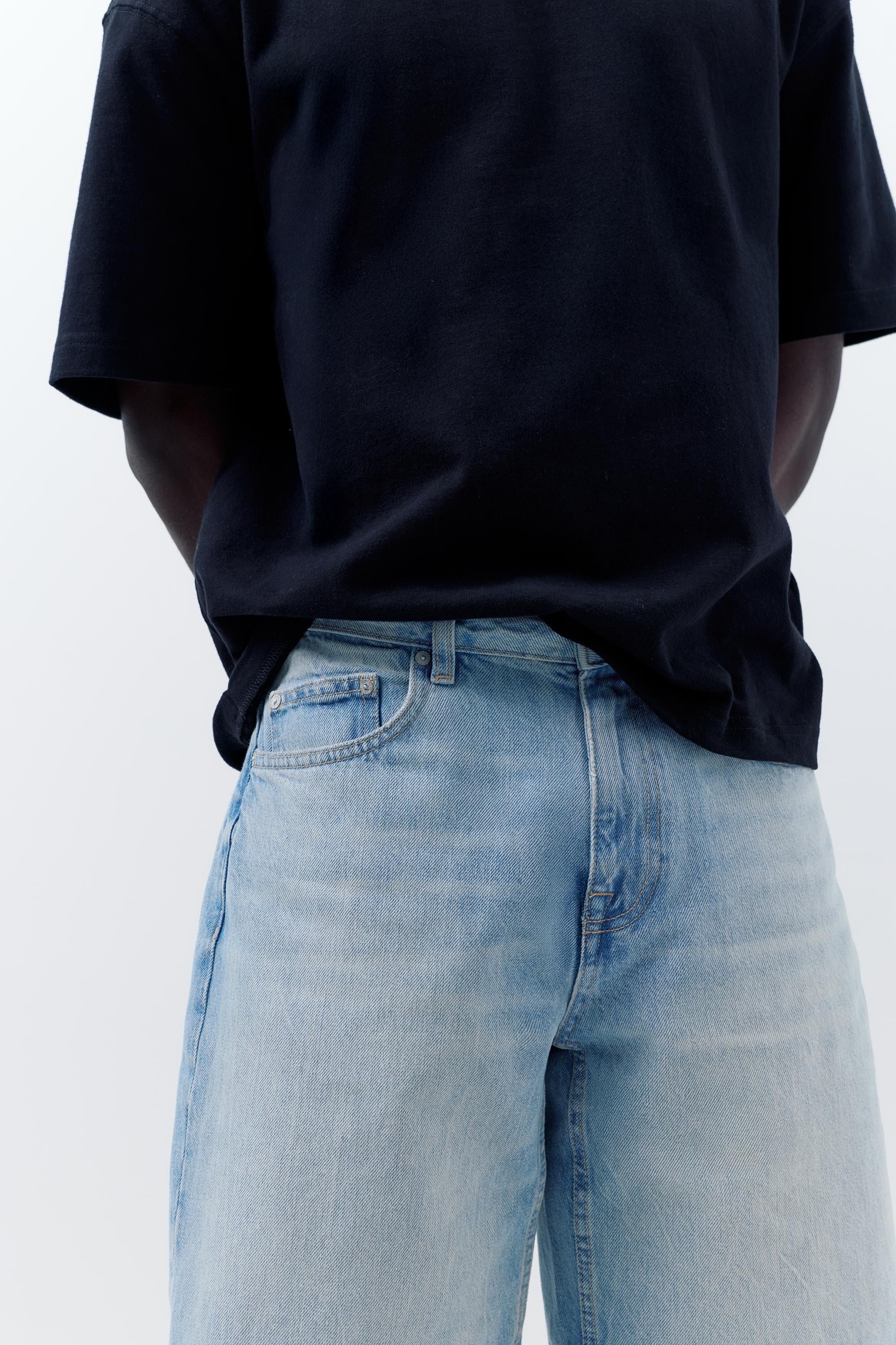 Standard denim Bermuda shorts — Pale indigo