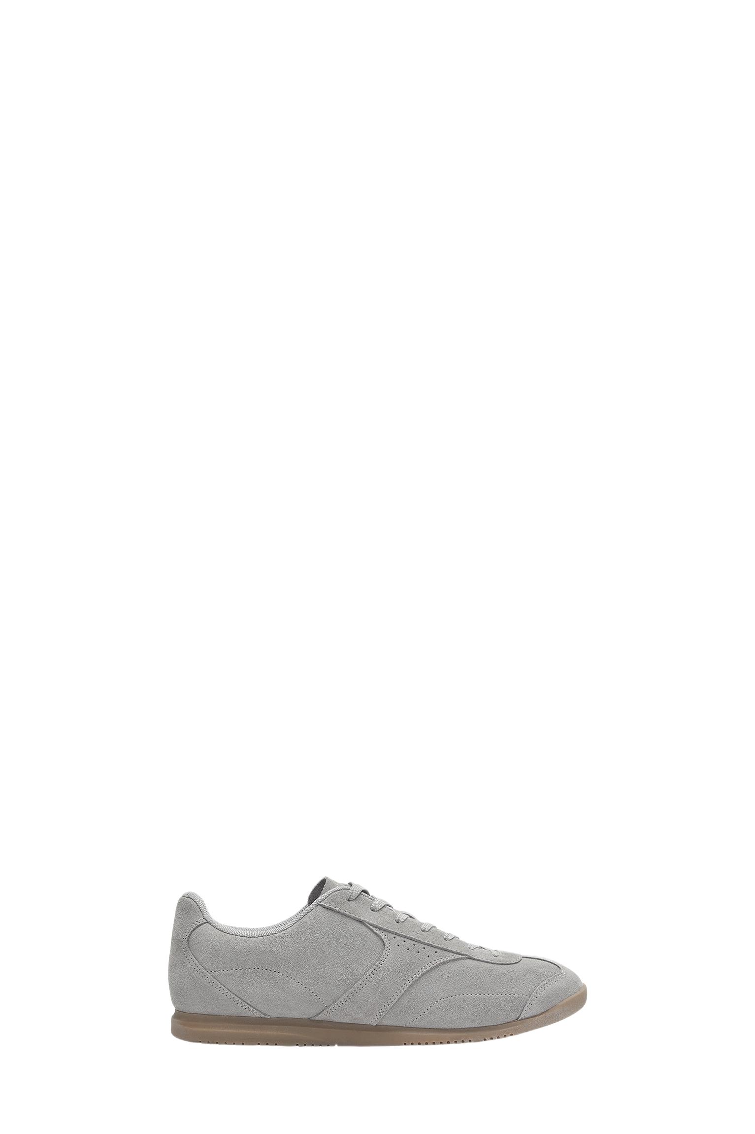 Casual leather trainers — Grey