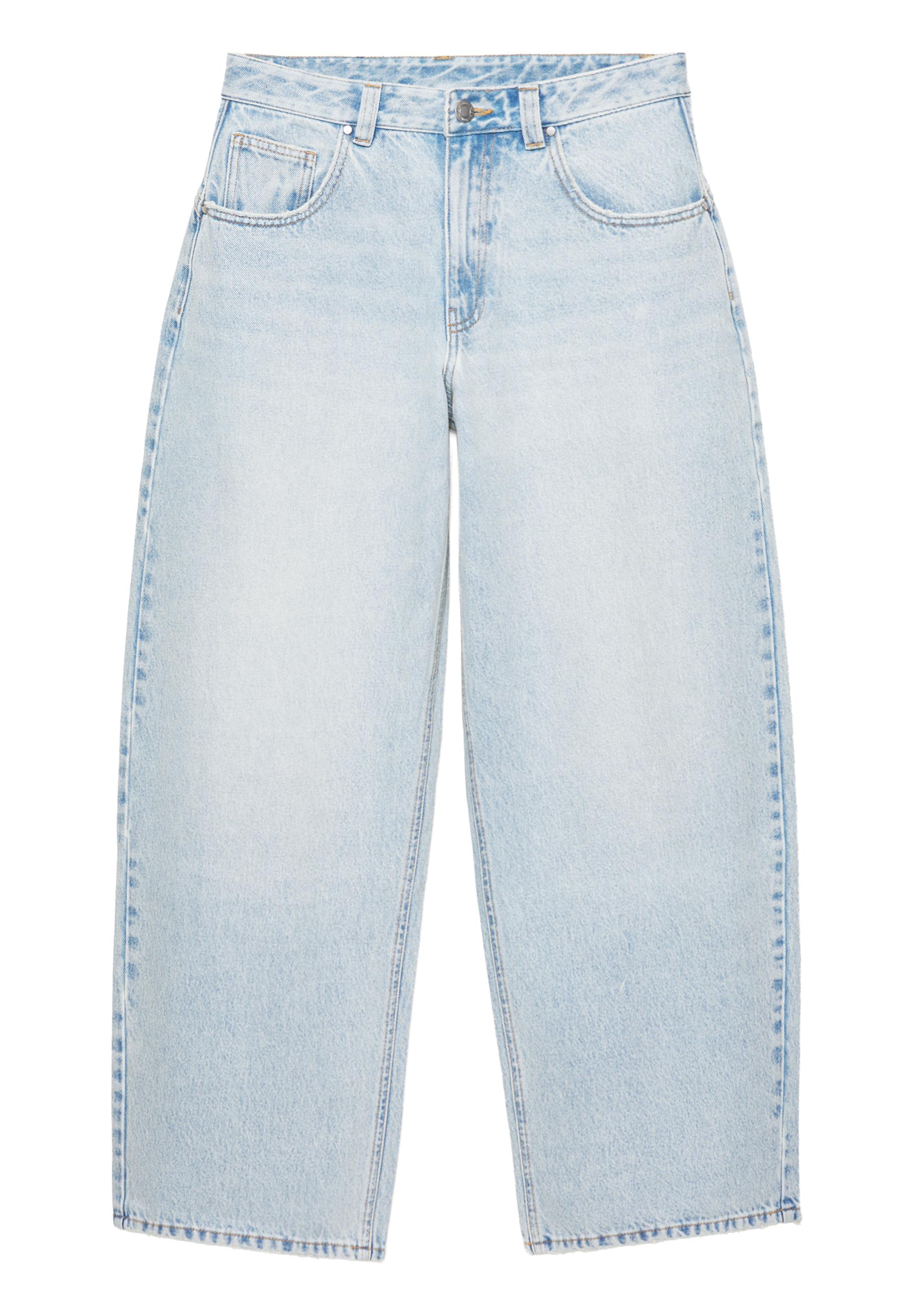 İşlemeli barrel jean