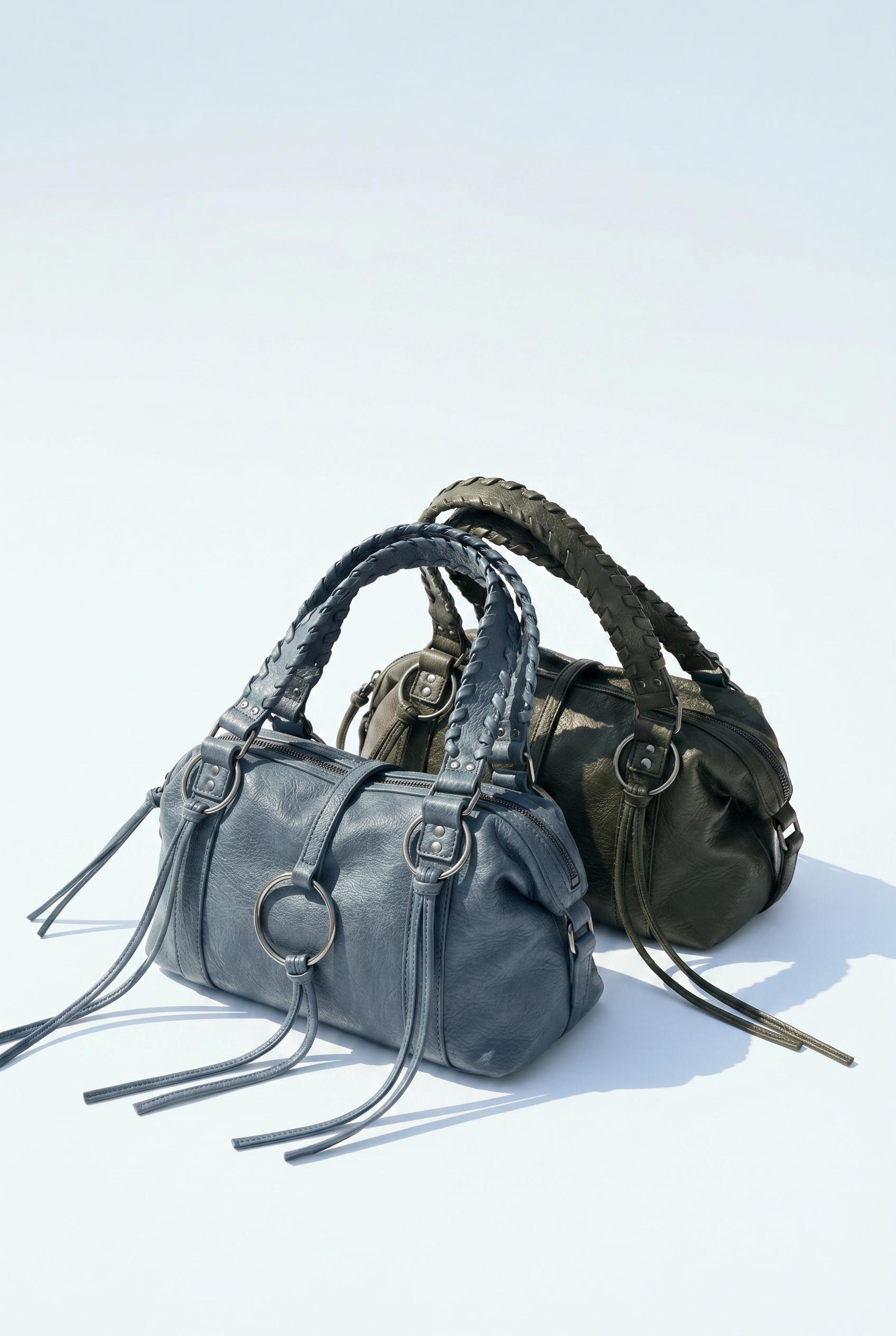 Ring detail shoulder bag — Blue