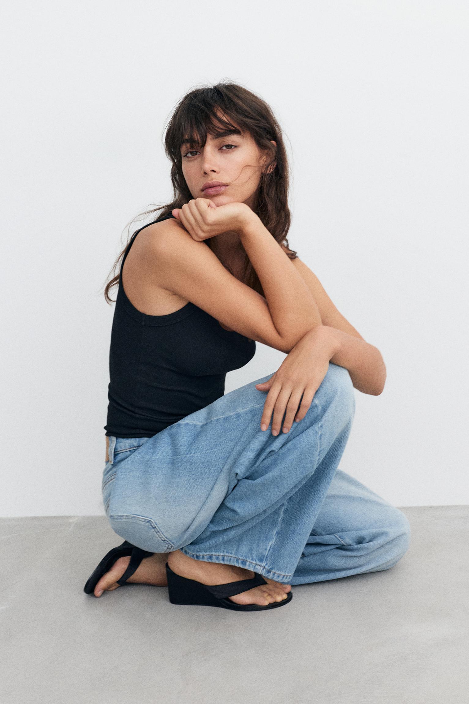 Wedge heel sandals — Black