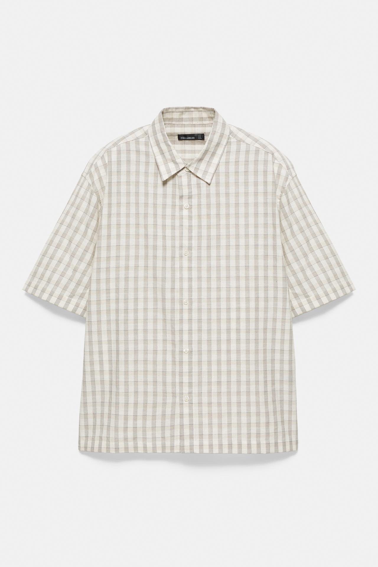 Short sleeve check shirt — Off white