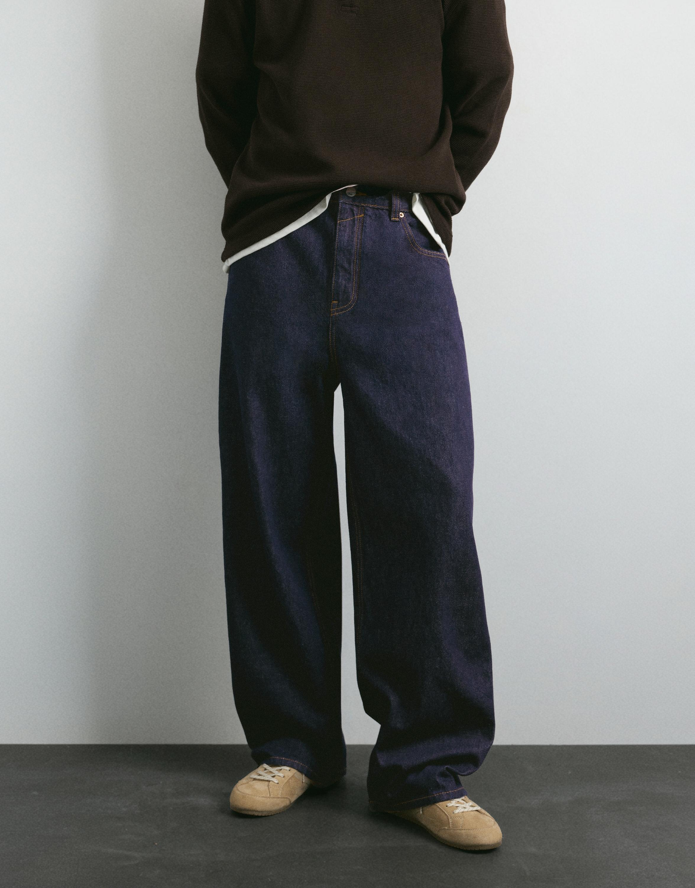 Relaxed baggy jeans — Navy
