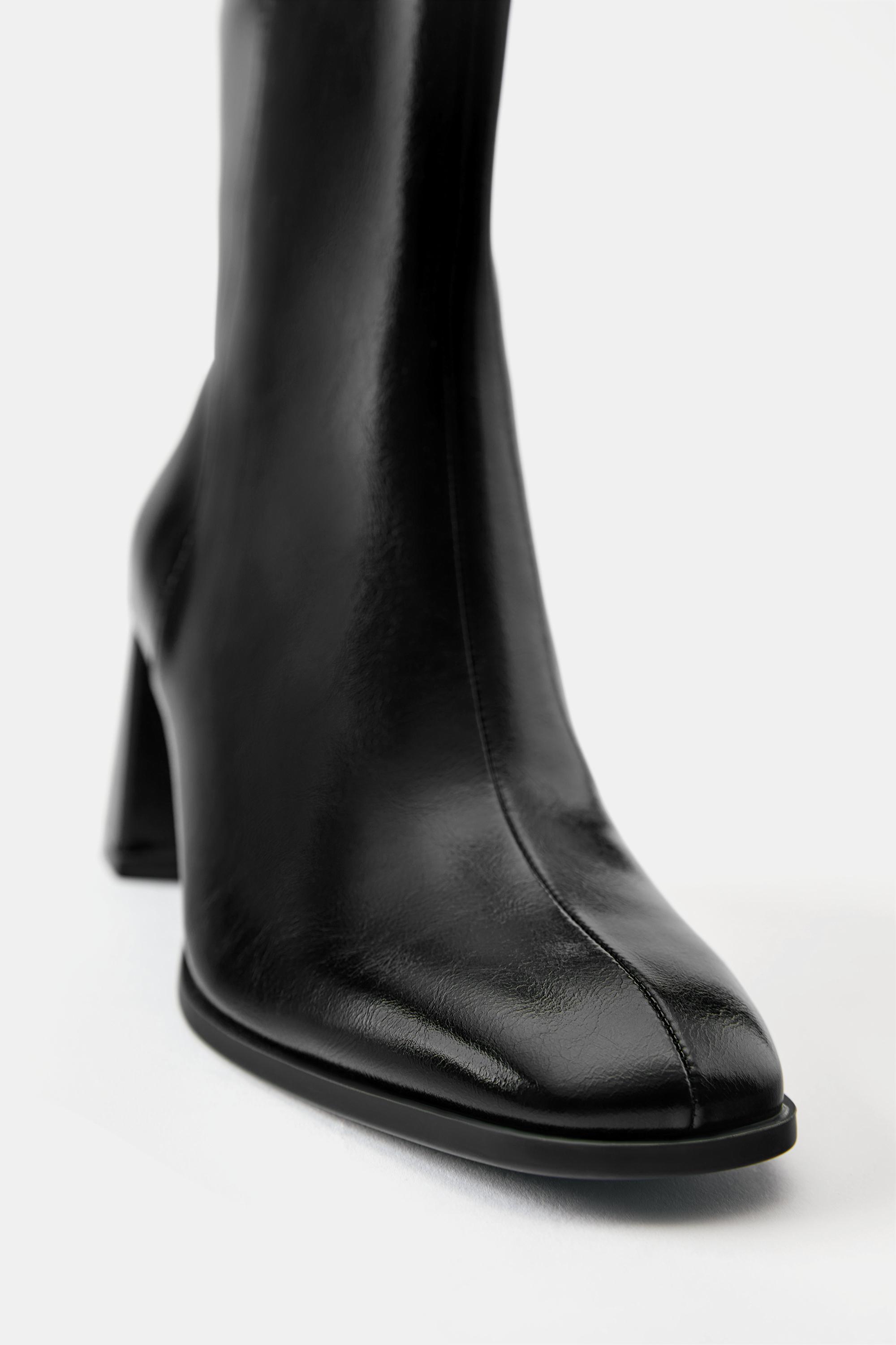 High-heel ankle boots — Black