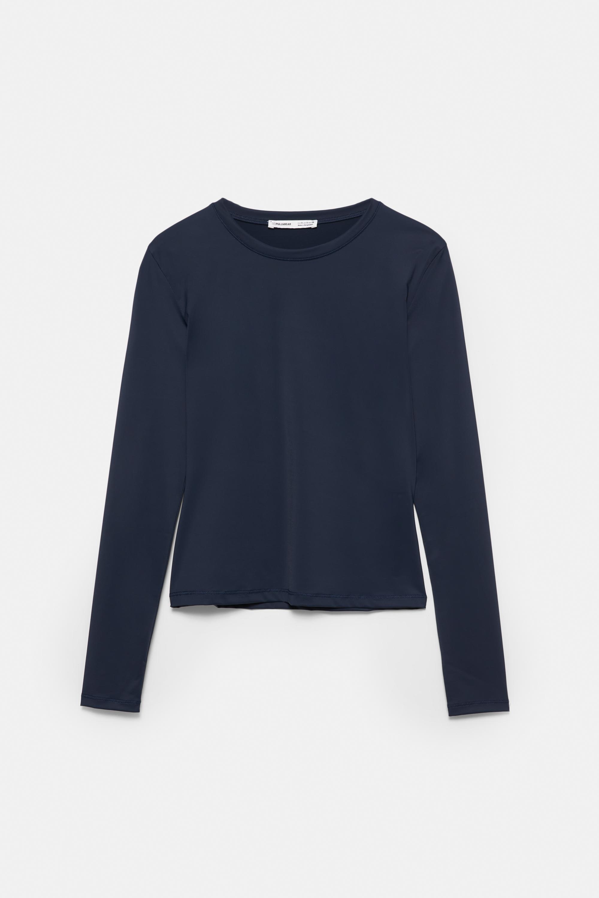Fitted polyamide T-shirt — Navy