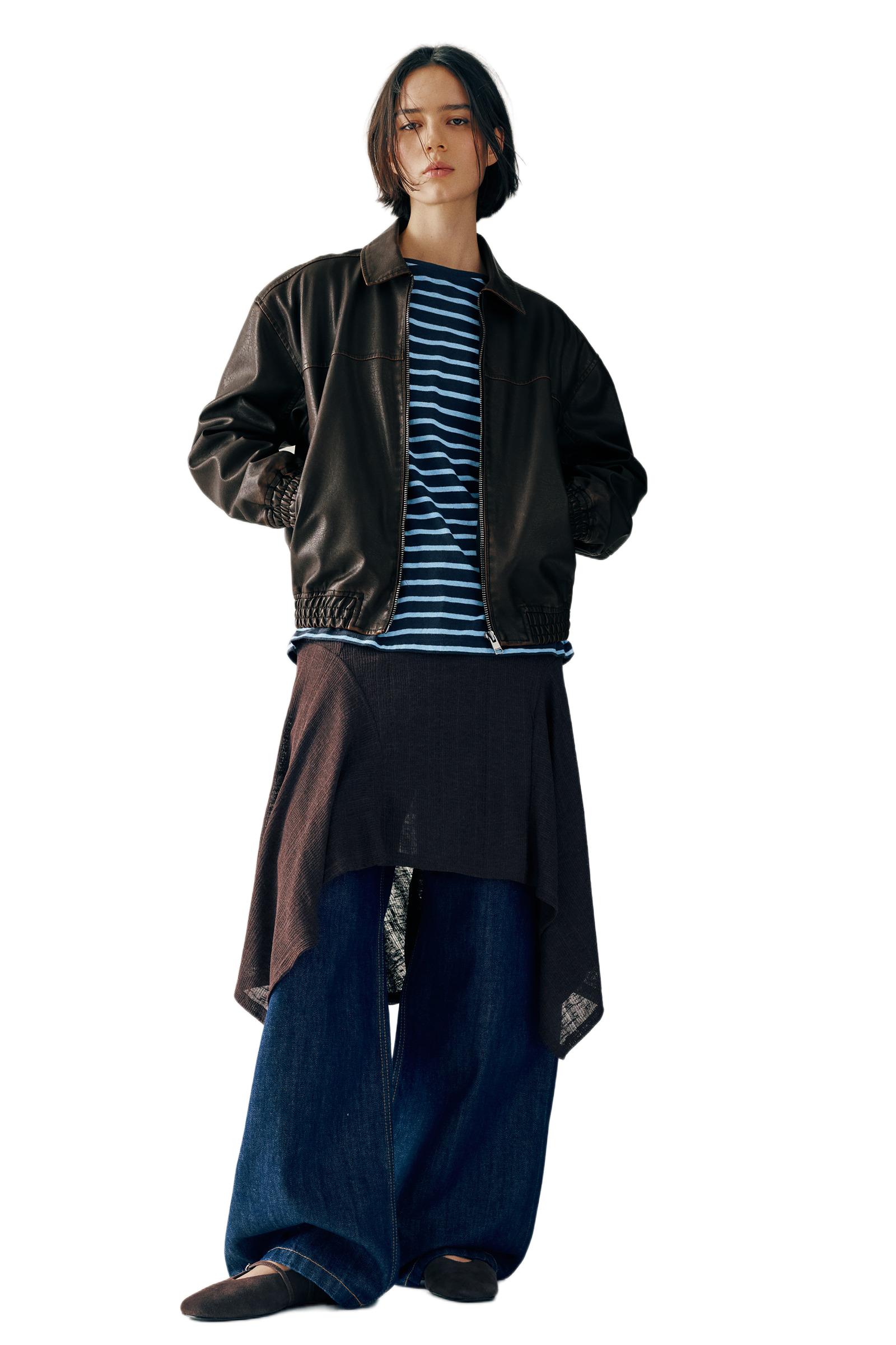 Suni Deri Baba Kesim Ceket - Görsel 124