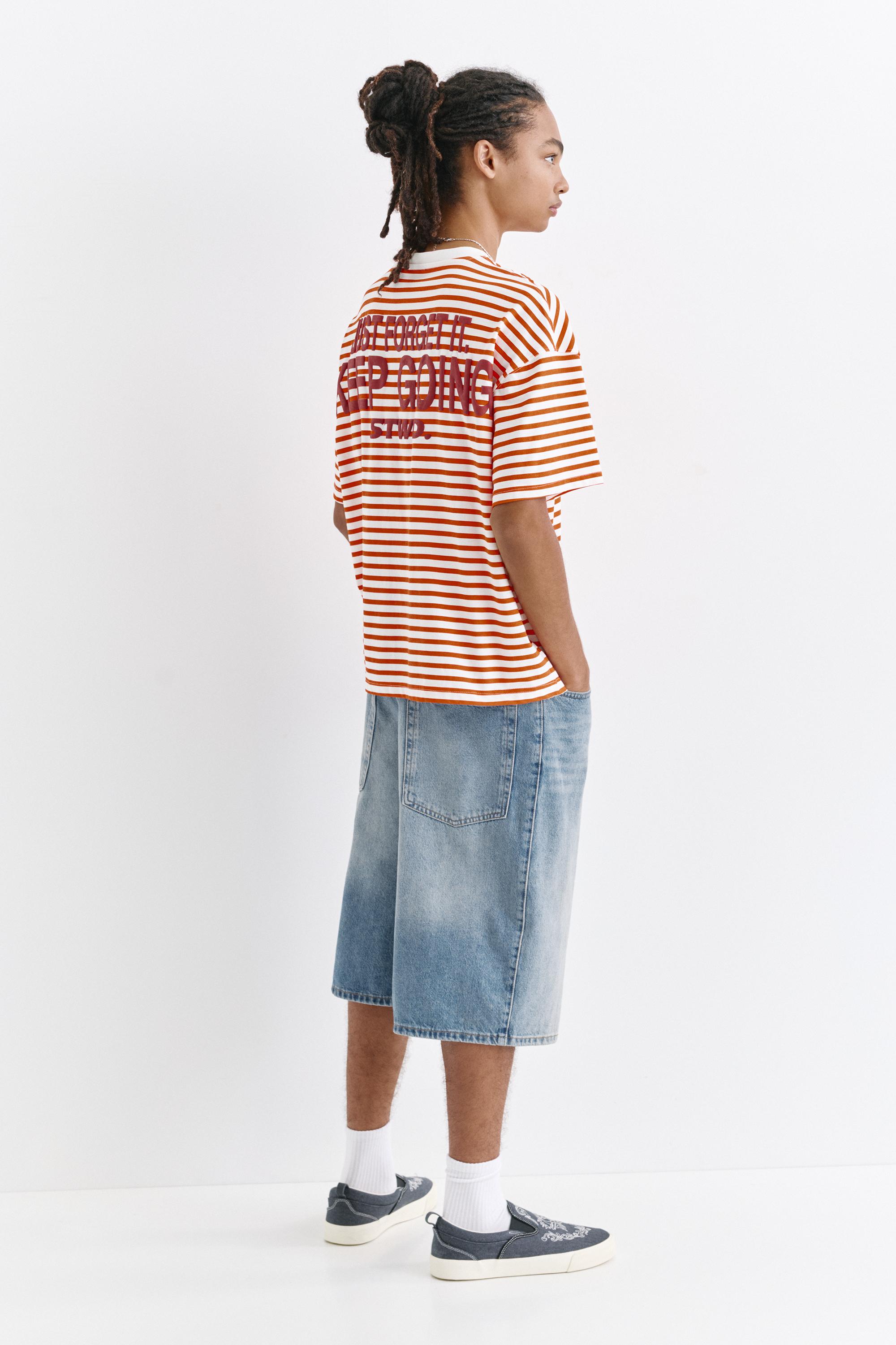 Skater jorts — Medium blue (alternate view)