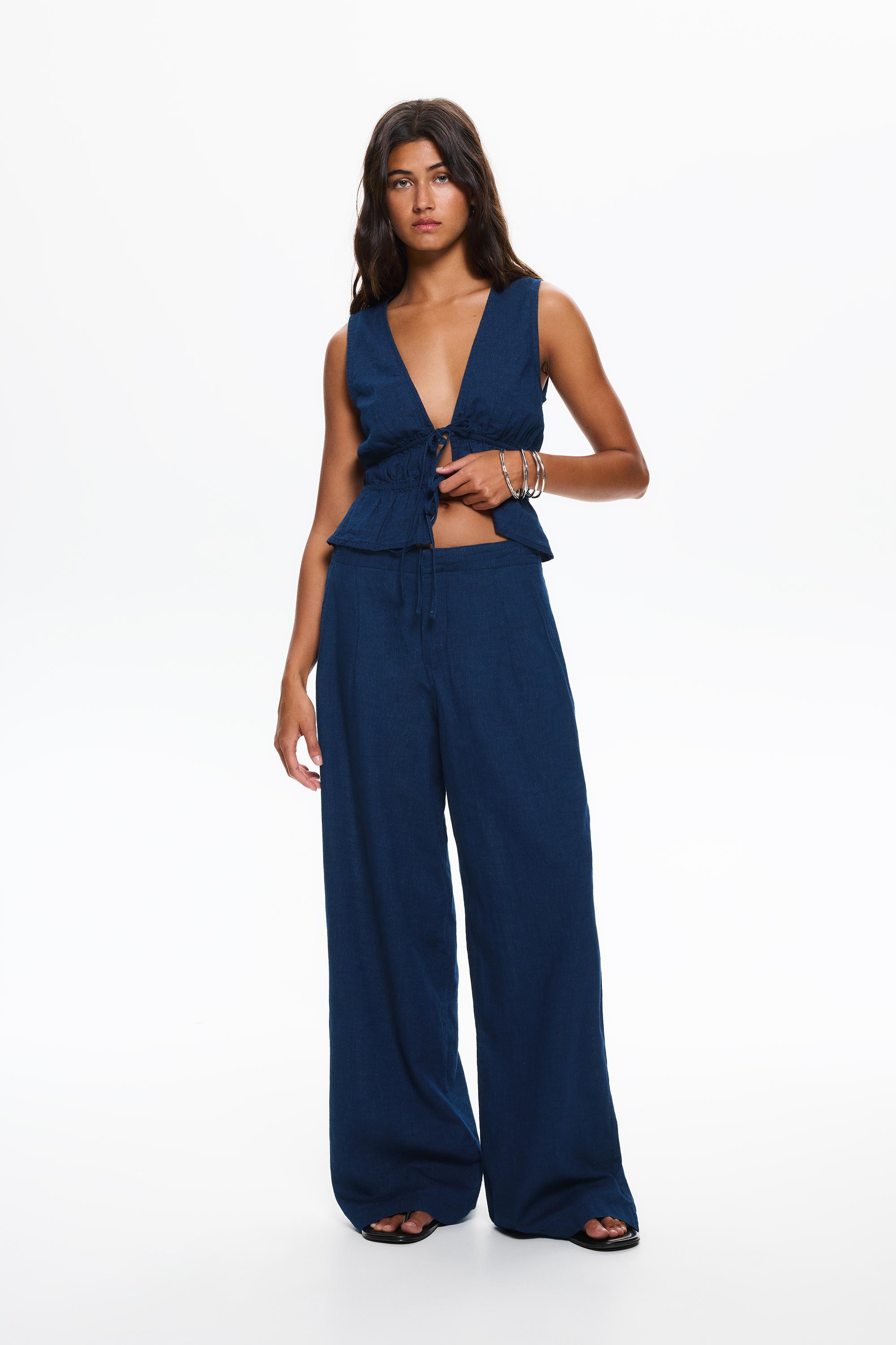 Fließende Straight-Leg-Hose