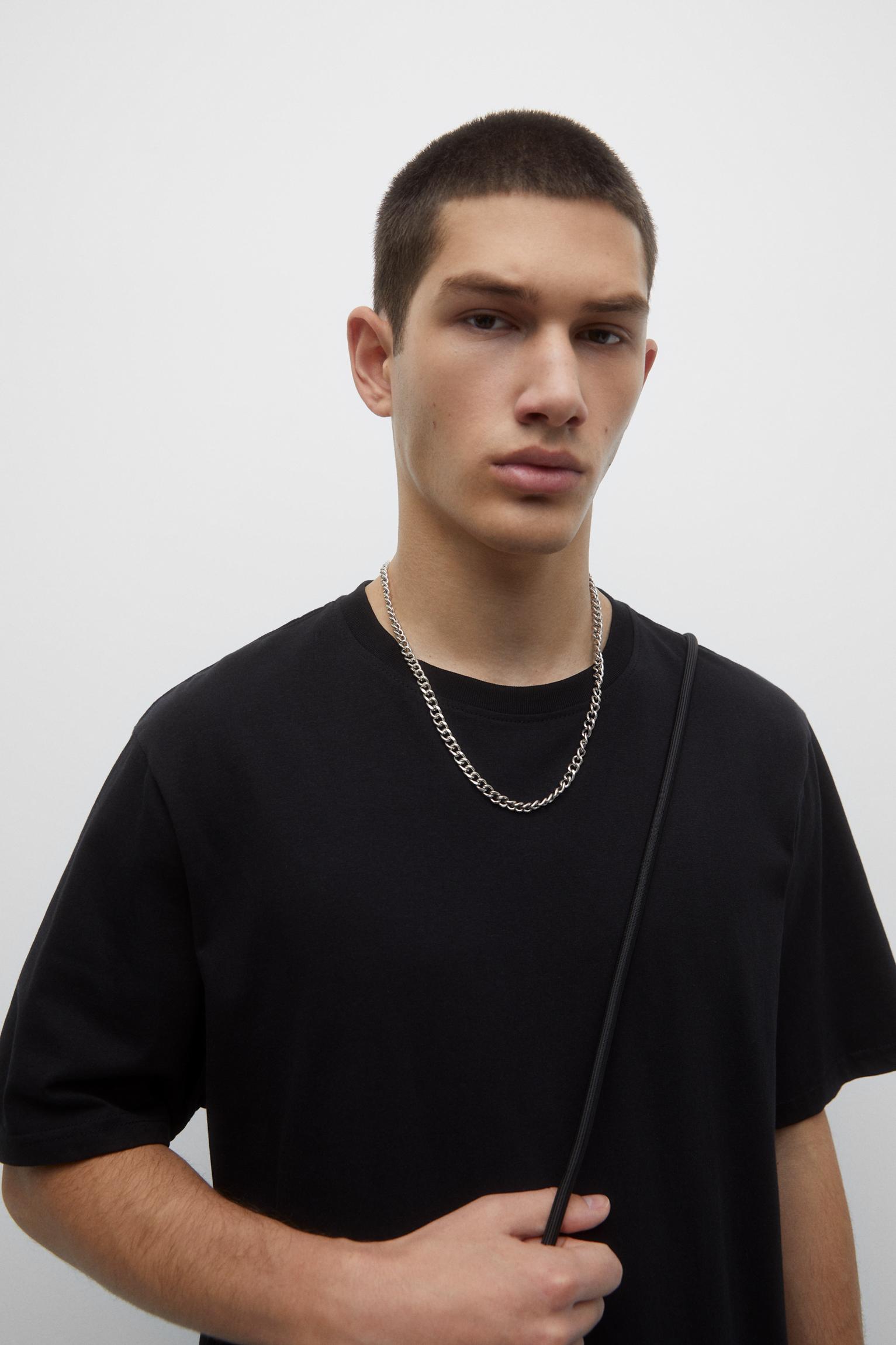 Basic kısa kollu pamuklu tişört - Görsel 48