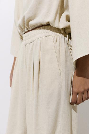 Flowing darted trousers — Sand 3