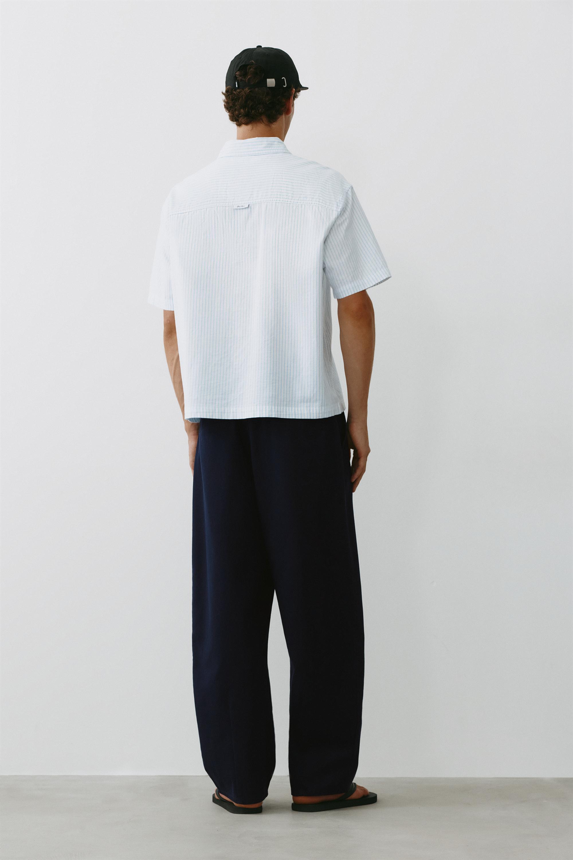 Baggy darted chinos — Navy